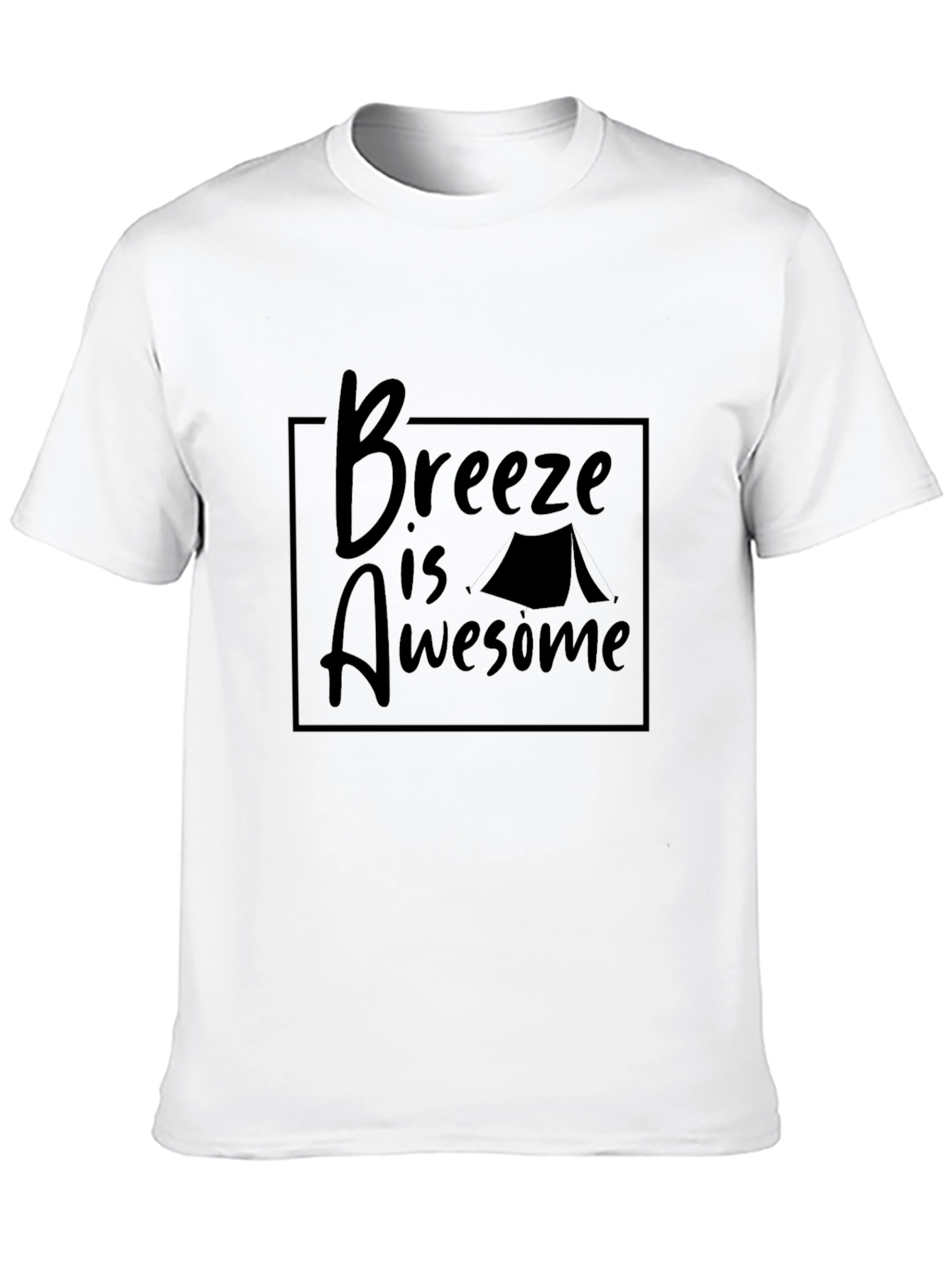 Breeze is Awesome Camping T-Shirt - Stylish Black Tee