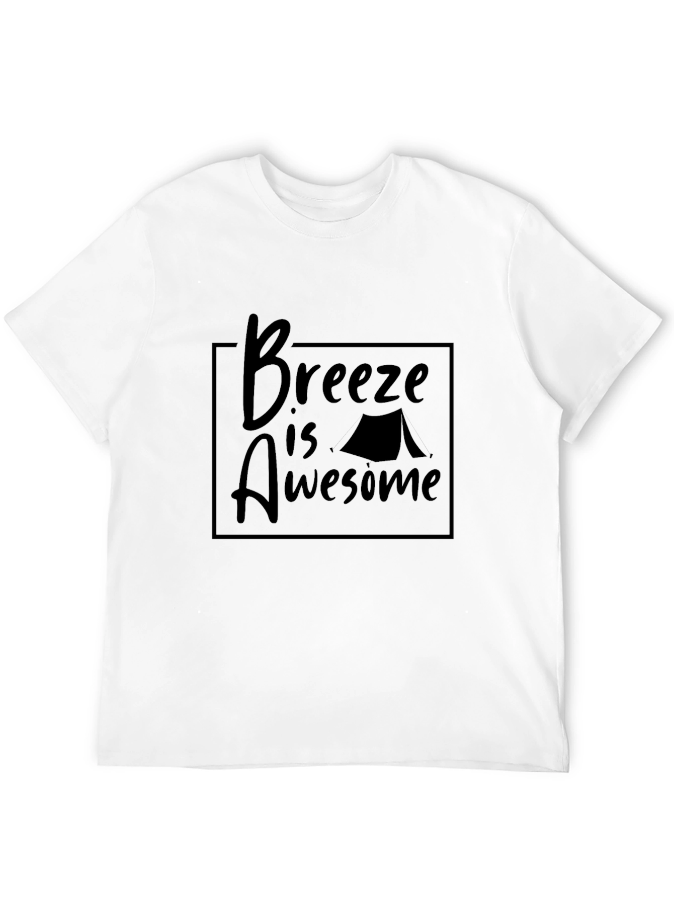 Breeze is Awesome Camping T-Shirt - Stylish Black Tee