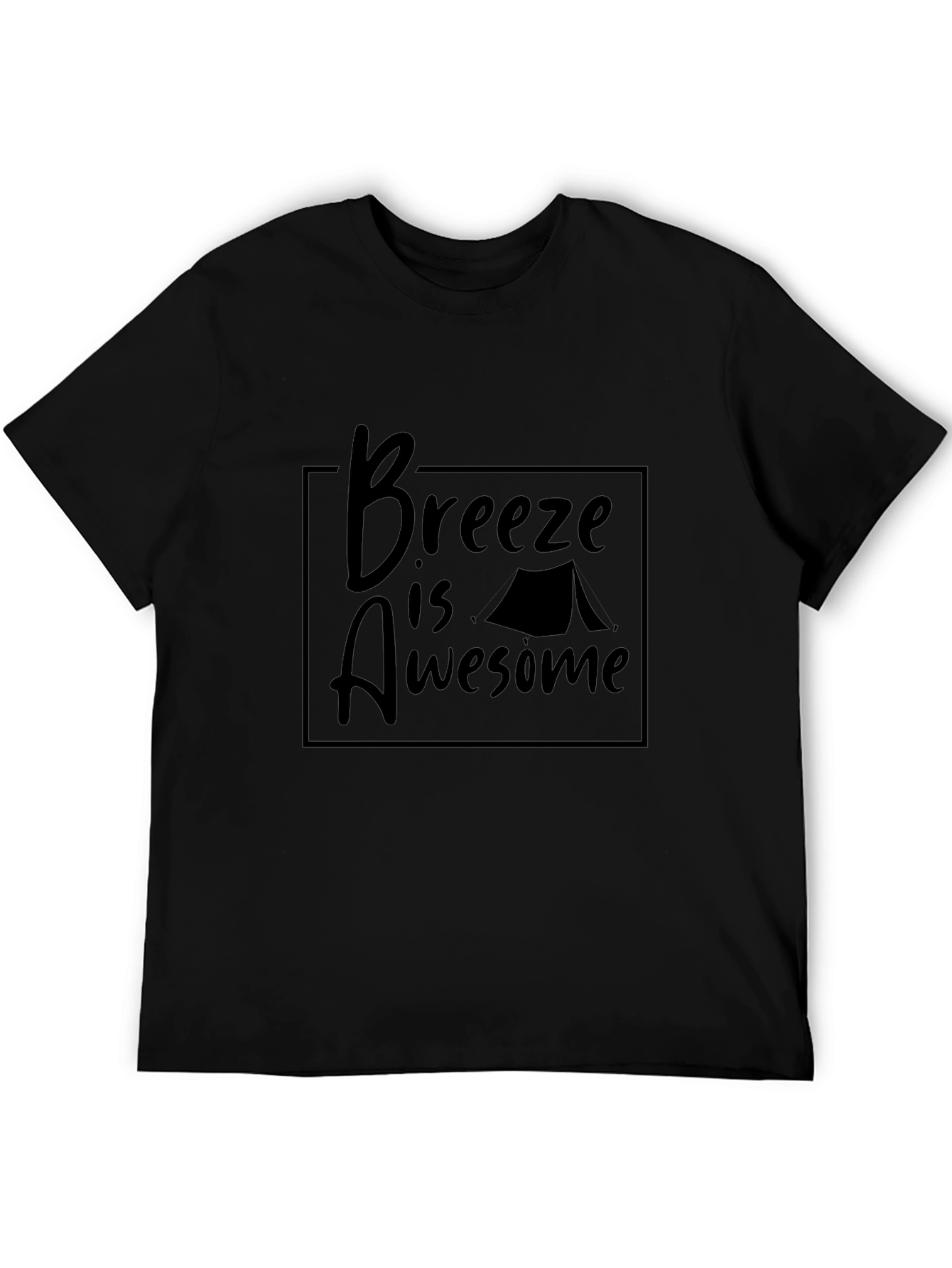 Breeze is Awesome Camping T-Shirt - Stylish Black Tee