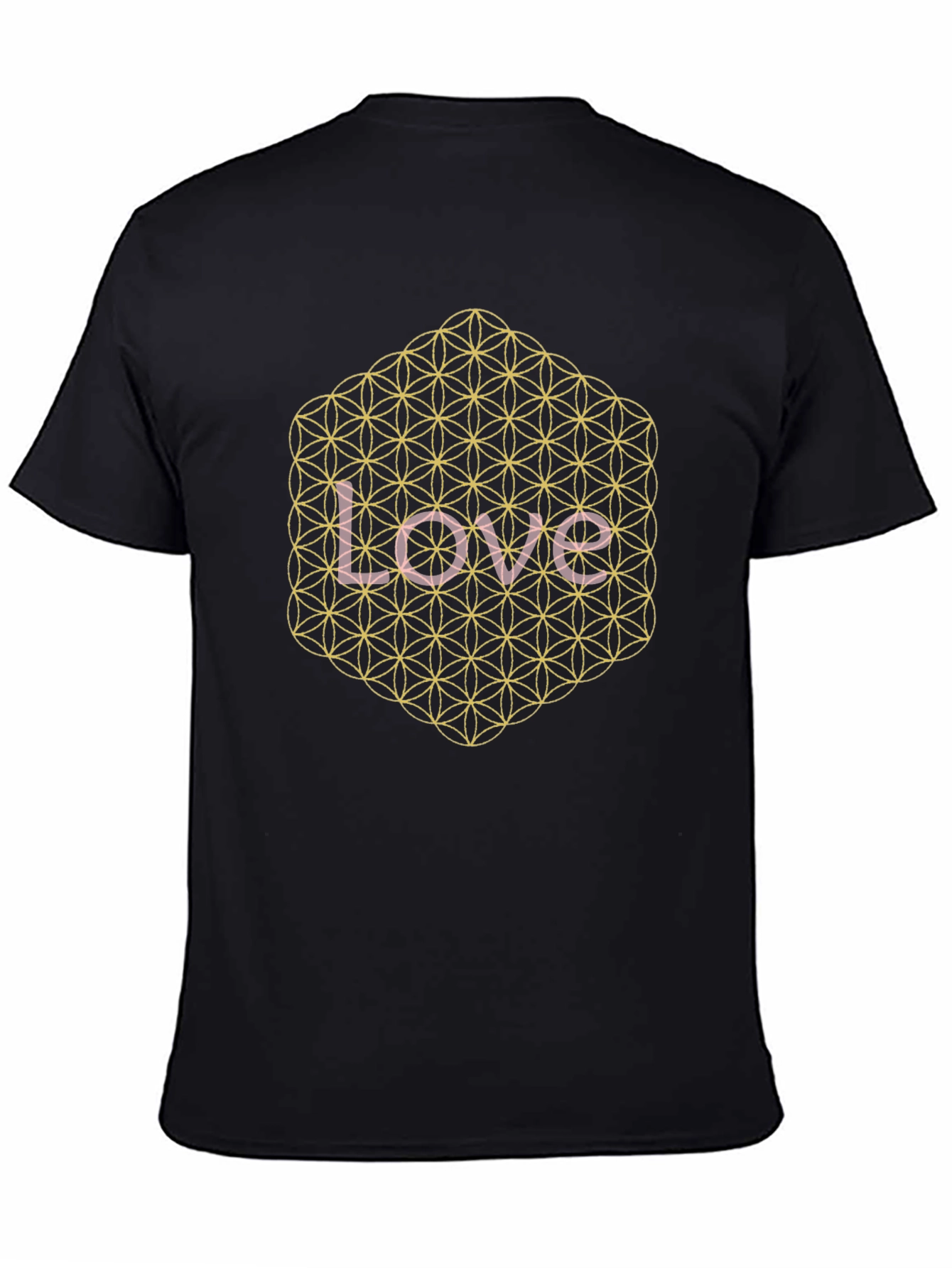 Love Flower of Life Graphic Tee - Black