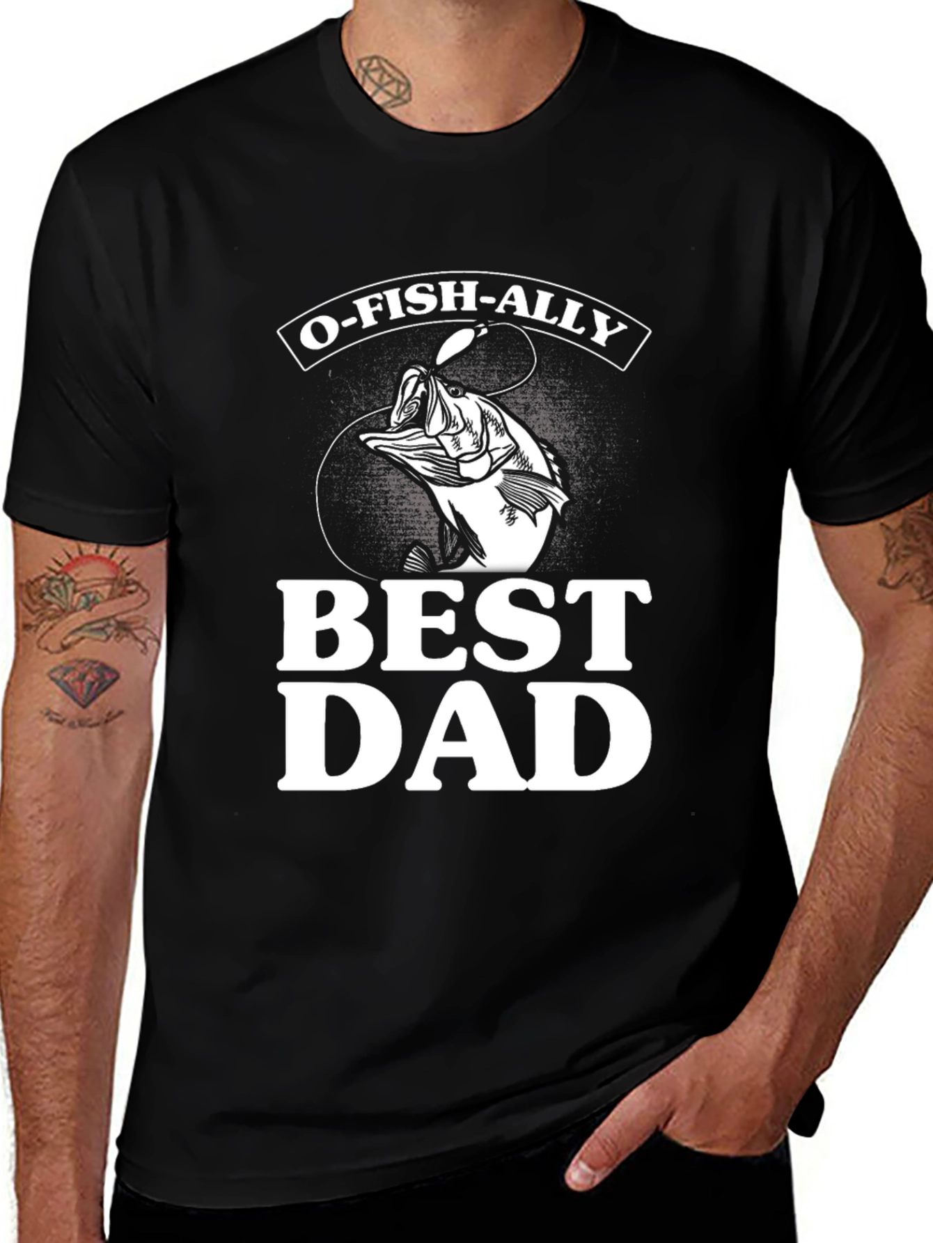 O-FISH-ALLY Best Dad Graphic Tee
