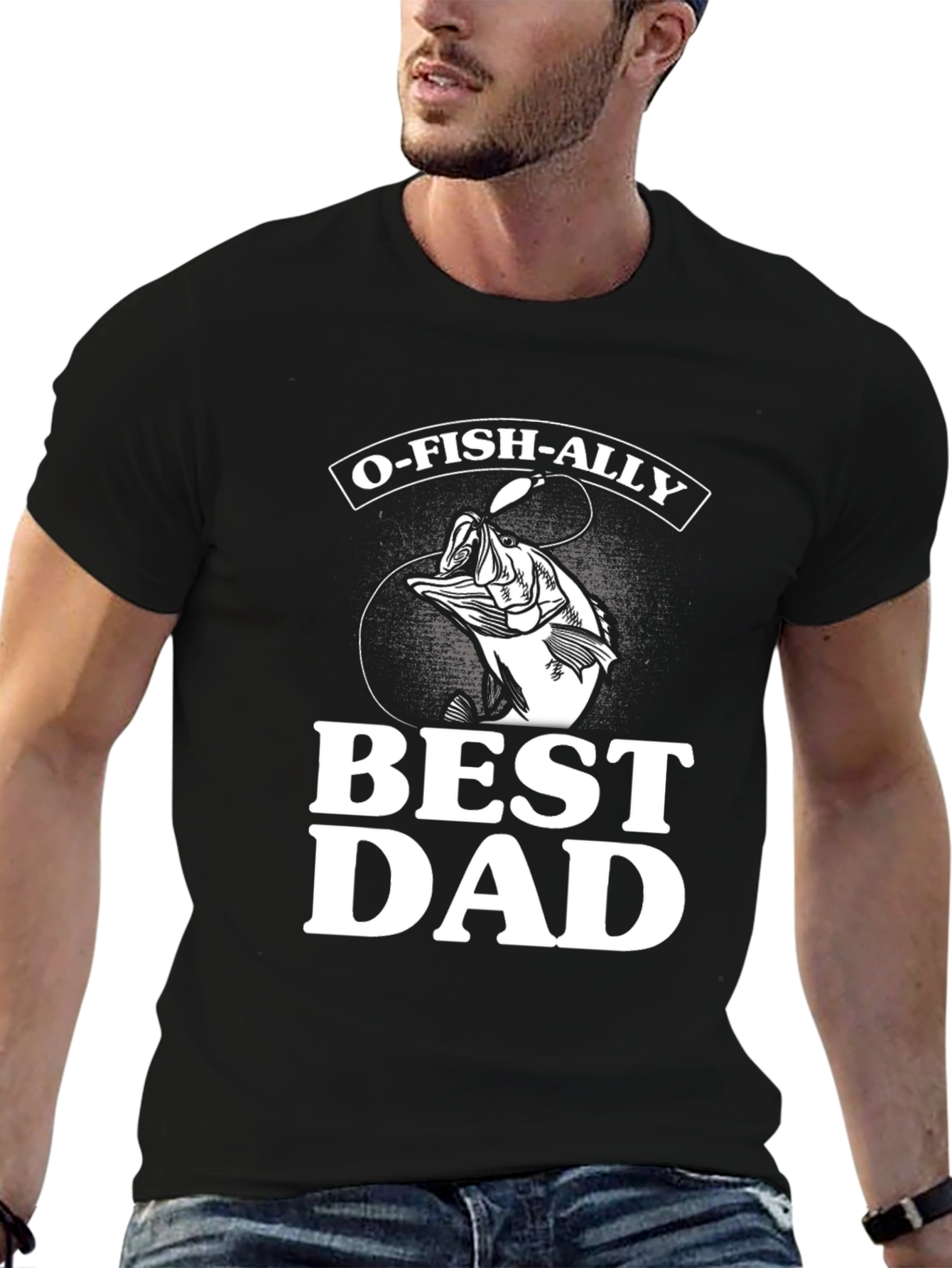 O-FISH-ALLY Best Dad Graphic Tee