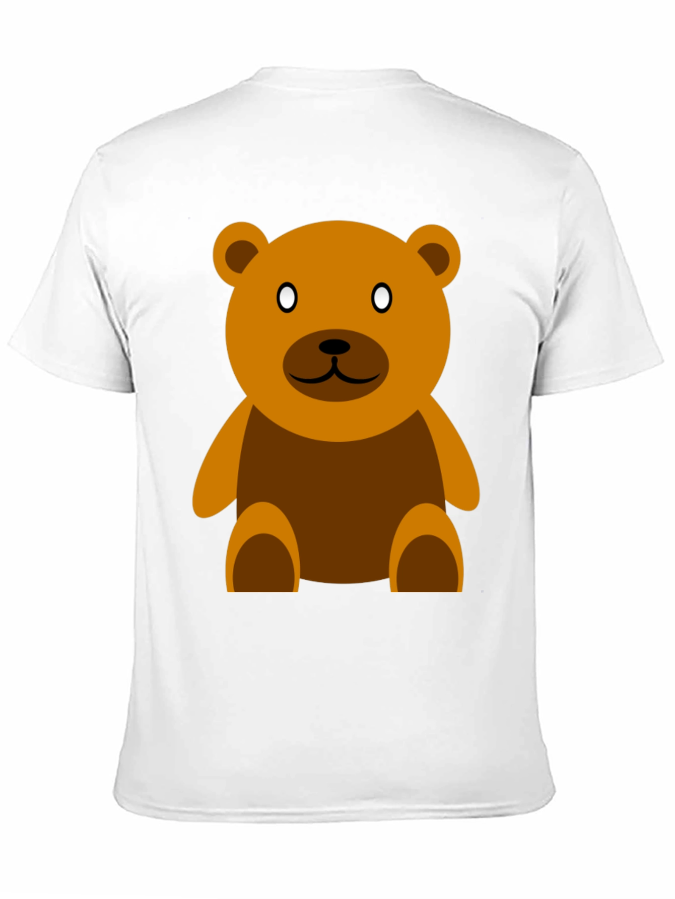 Cute Teddy Bear Graphic Tee - Casual Black T-Shirt