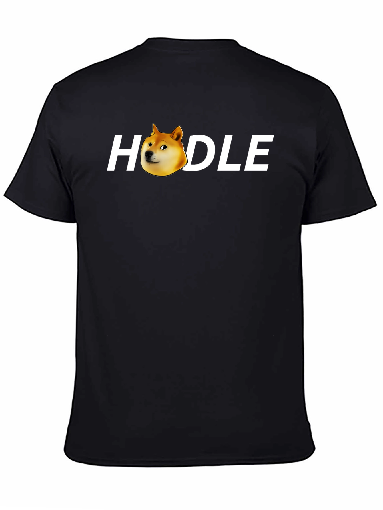 HODLE Doge Black T-Shirt Crypto Meme Tee