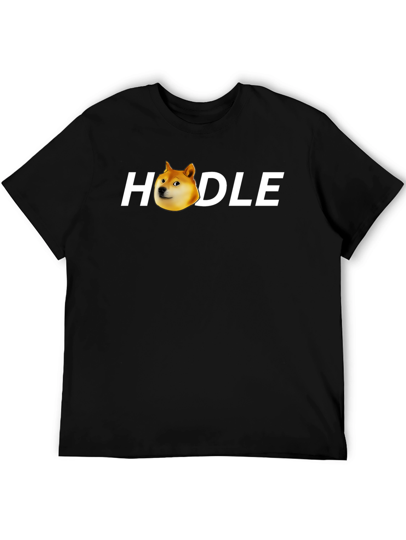 HODLE Doge Black T-Shirt Crypto Meme Tee