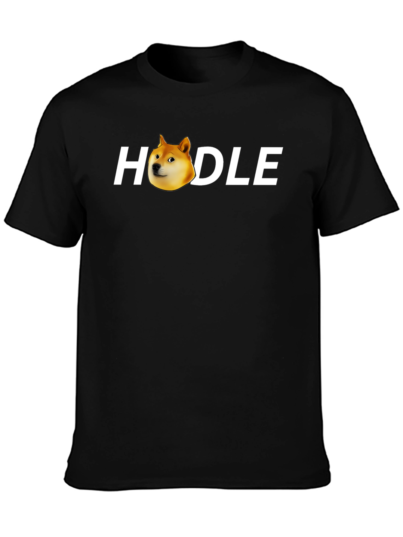 HODLE Doge Black T-Shirt Crypto Meme Tee