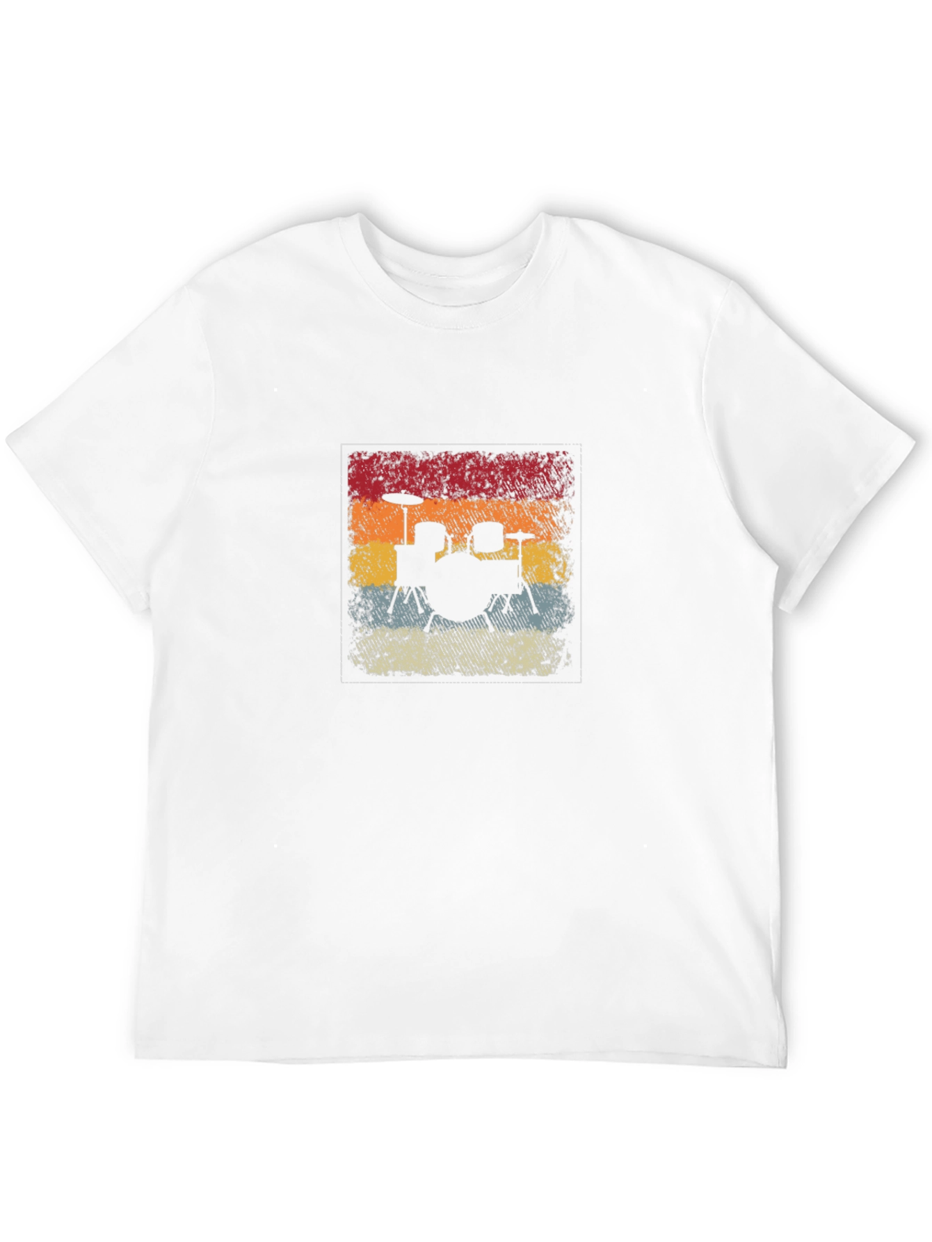 Retro Drum Set Graphic Tee - Music Lover T-Shirt