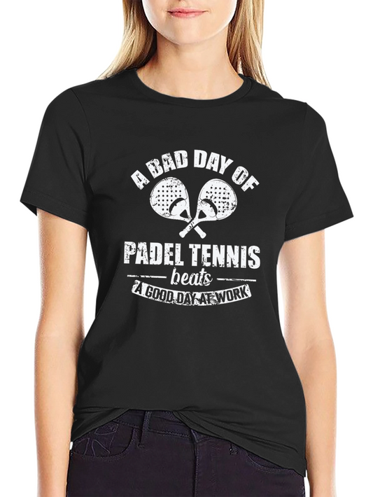 Padel Tennis Beats Work T-Shirt - Gift for Players