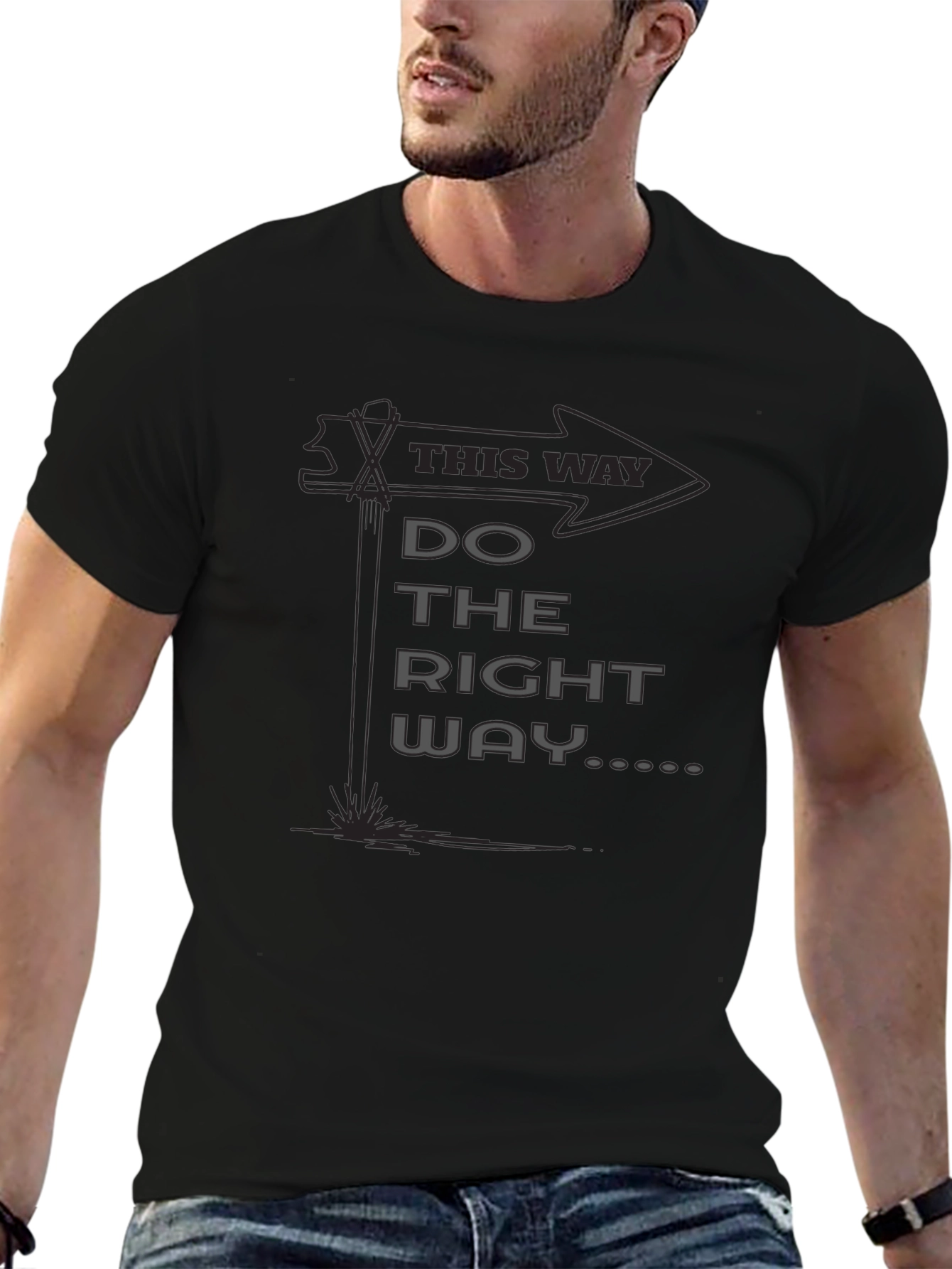 Do the Right Way Graphic Tee - Black