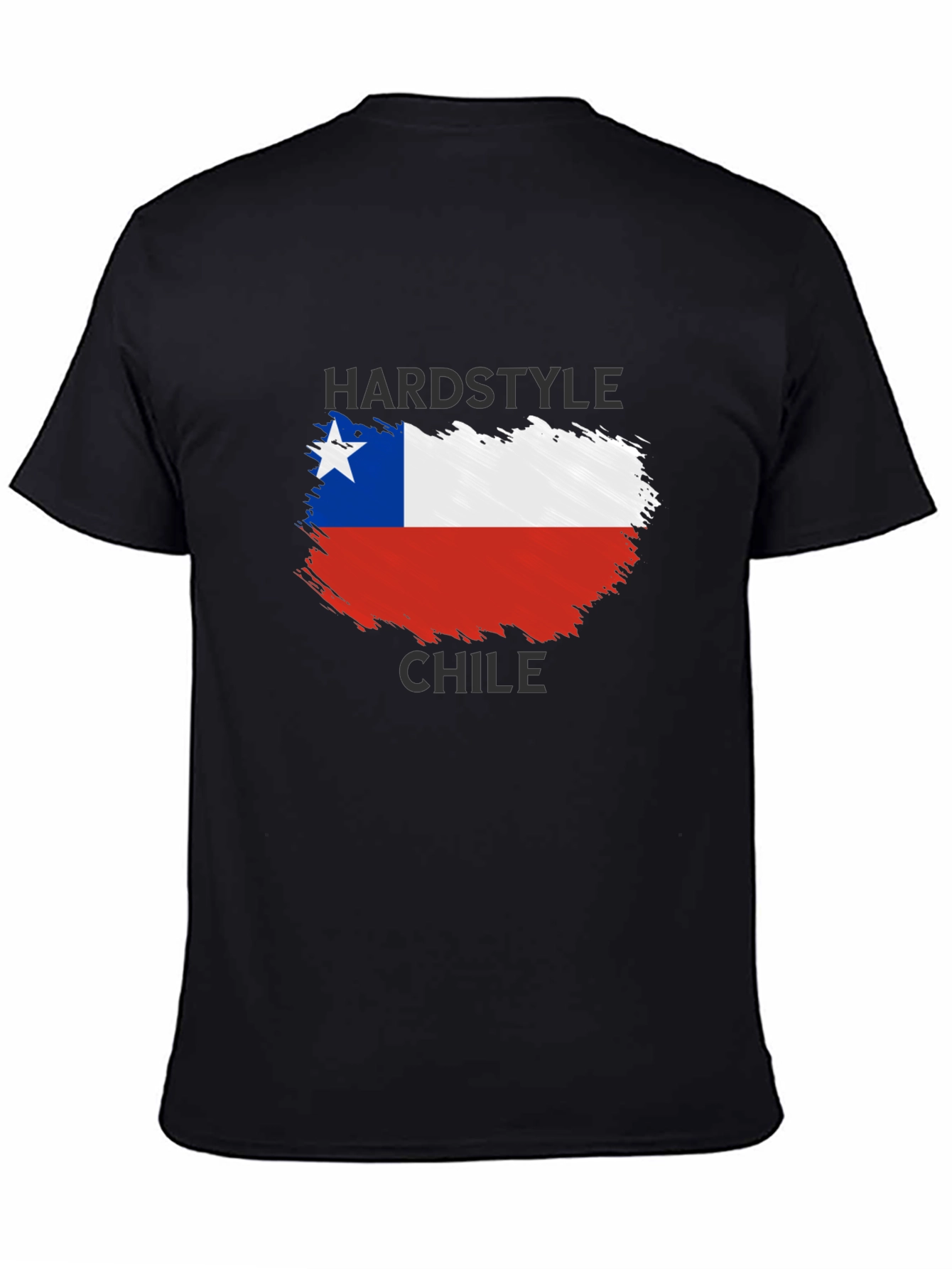 Hardstyle Chile Flag Black T-Shirt