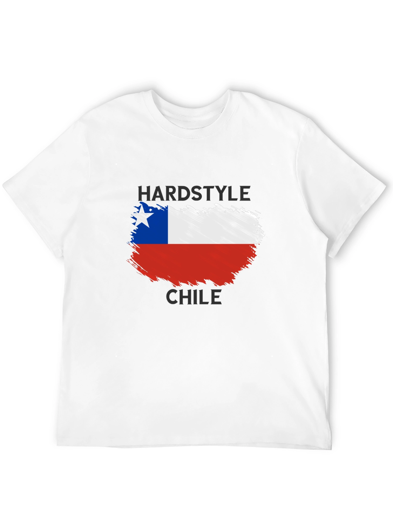Hardstyle Chile Flag Black T-Shirt