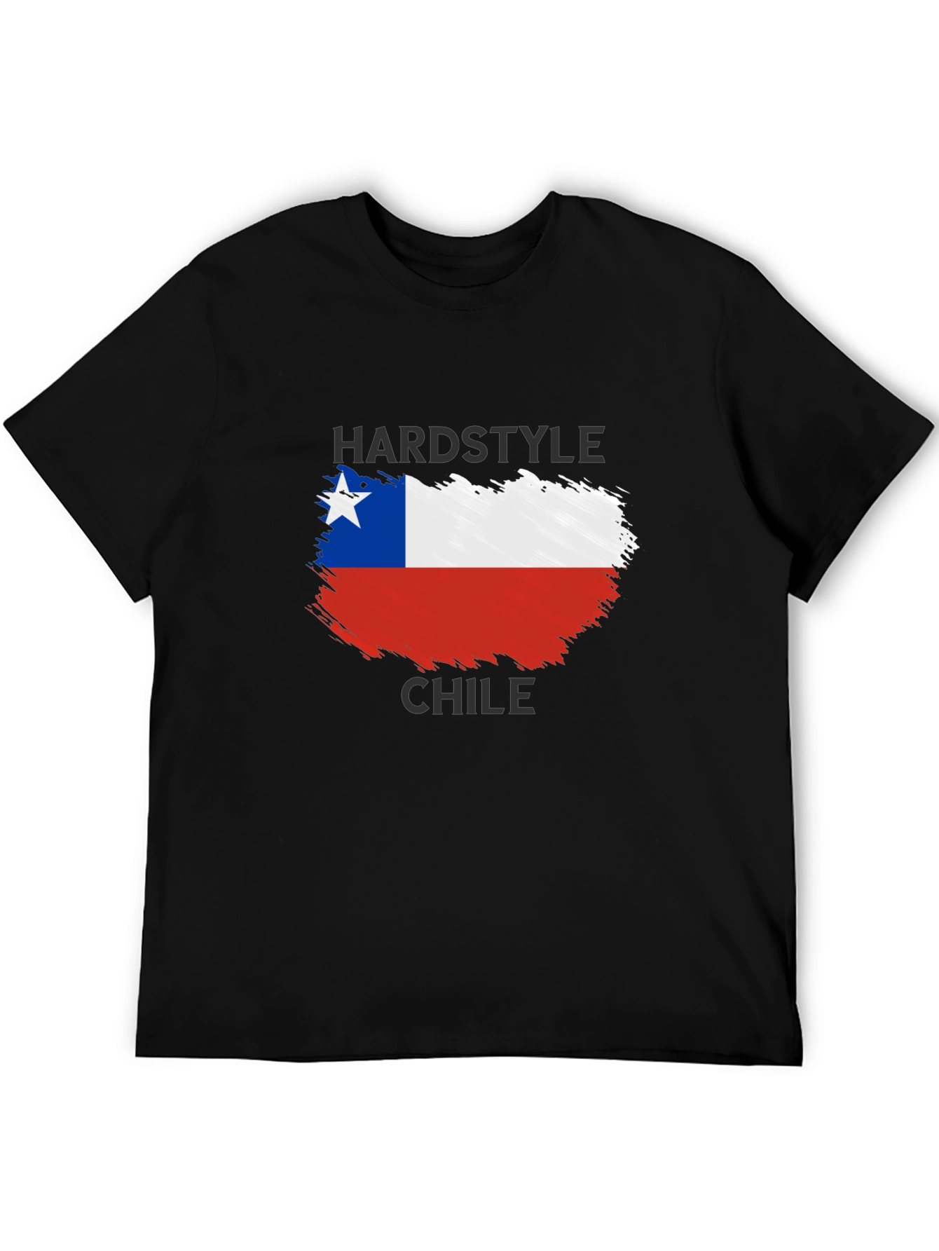 Hardstyle Chile Flag Black T-Shirt