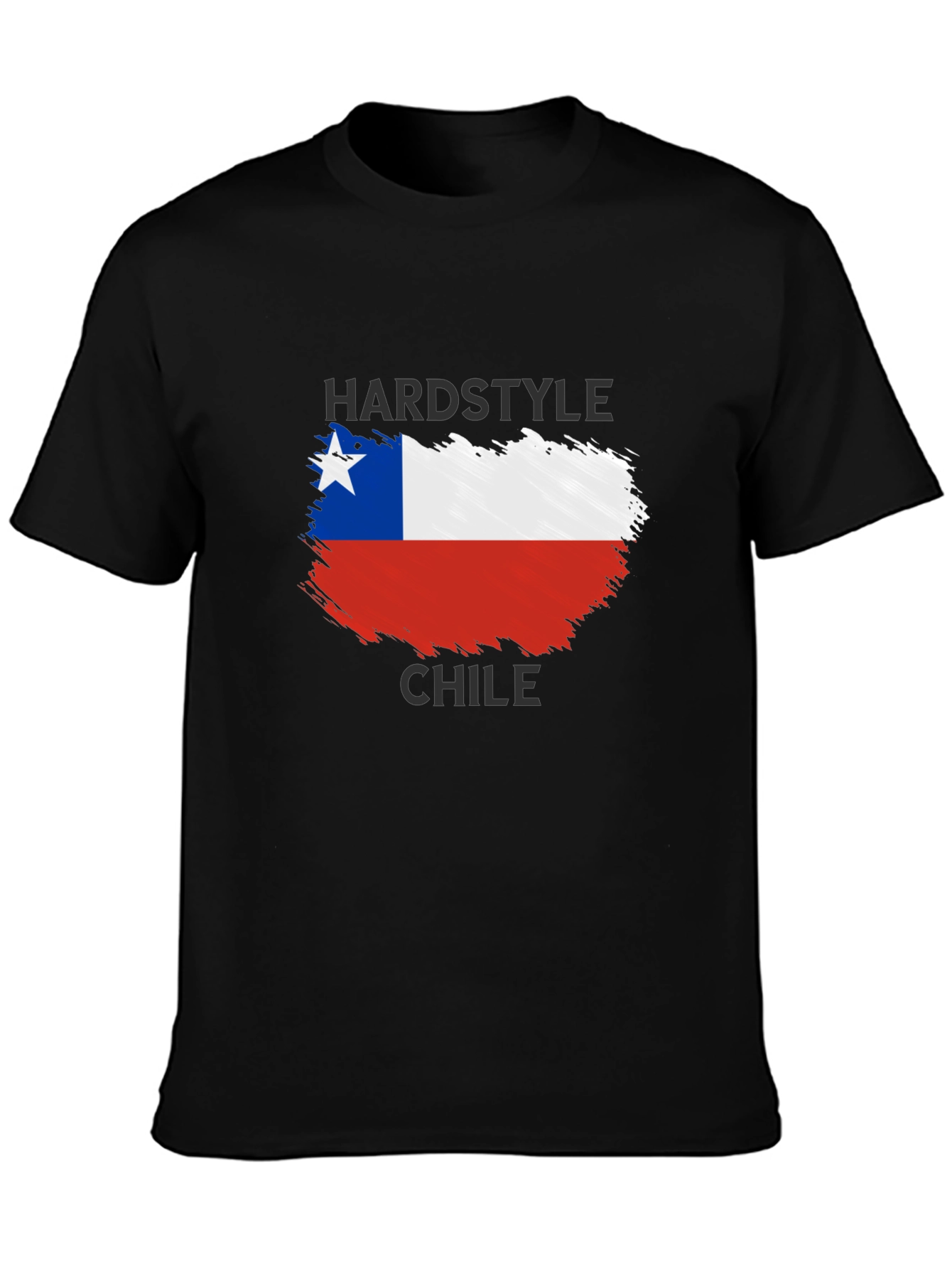 Hardstyle Chile Flag Black T-Shirt