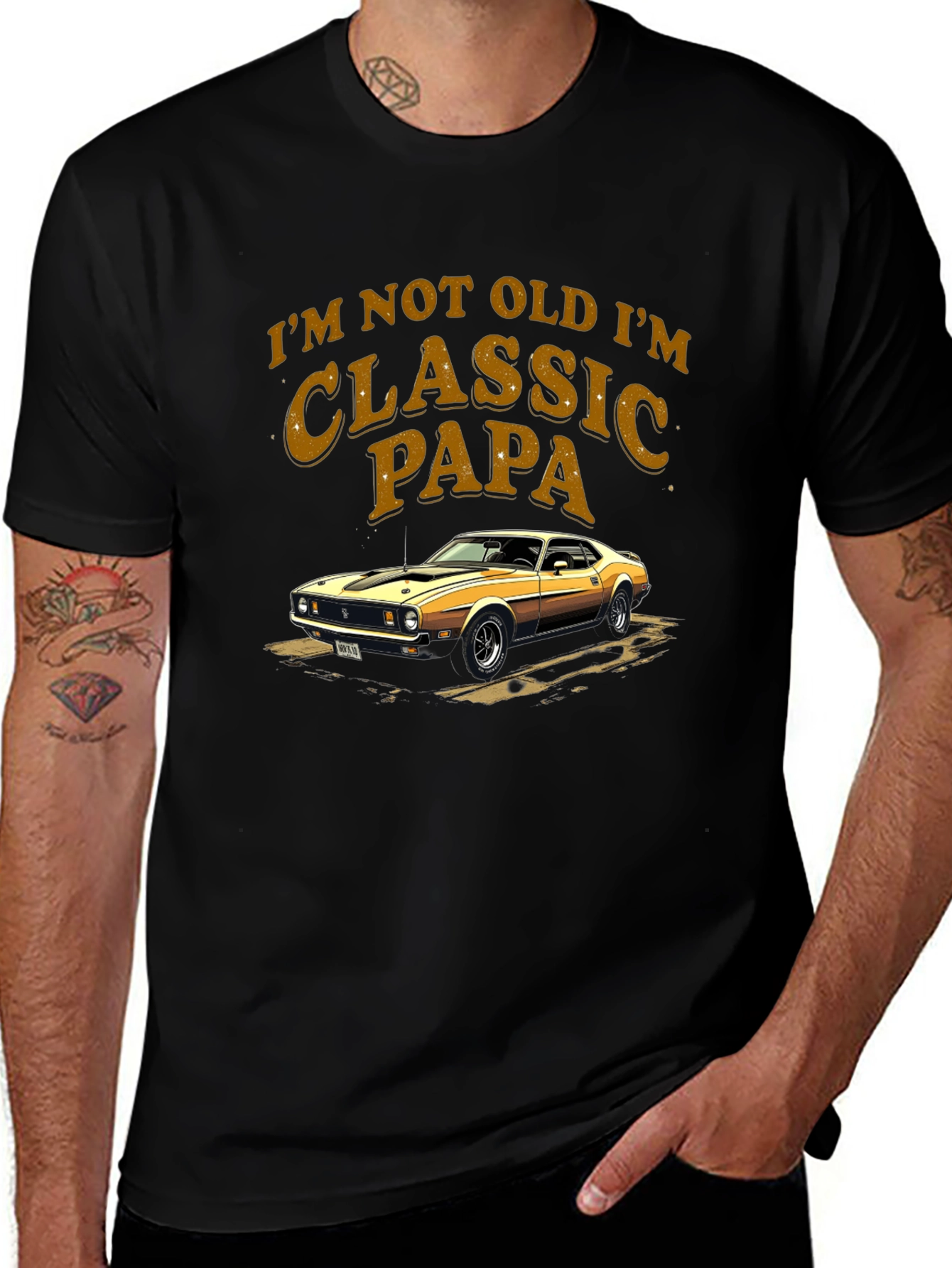 Classic Papa Car Graphic T-Shirt