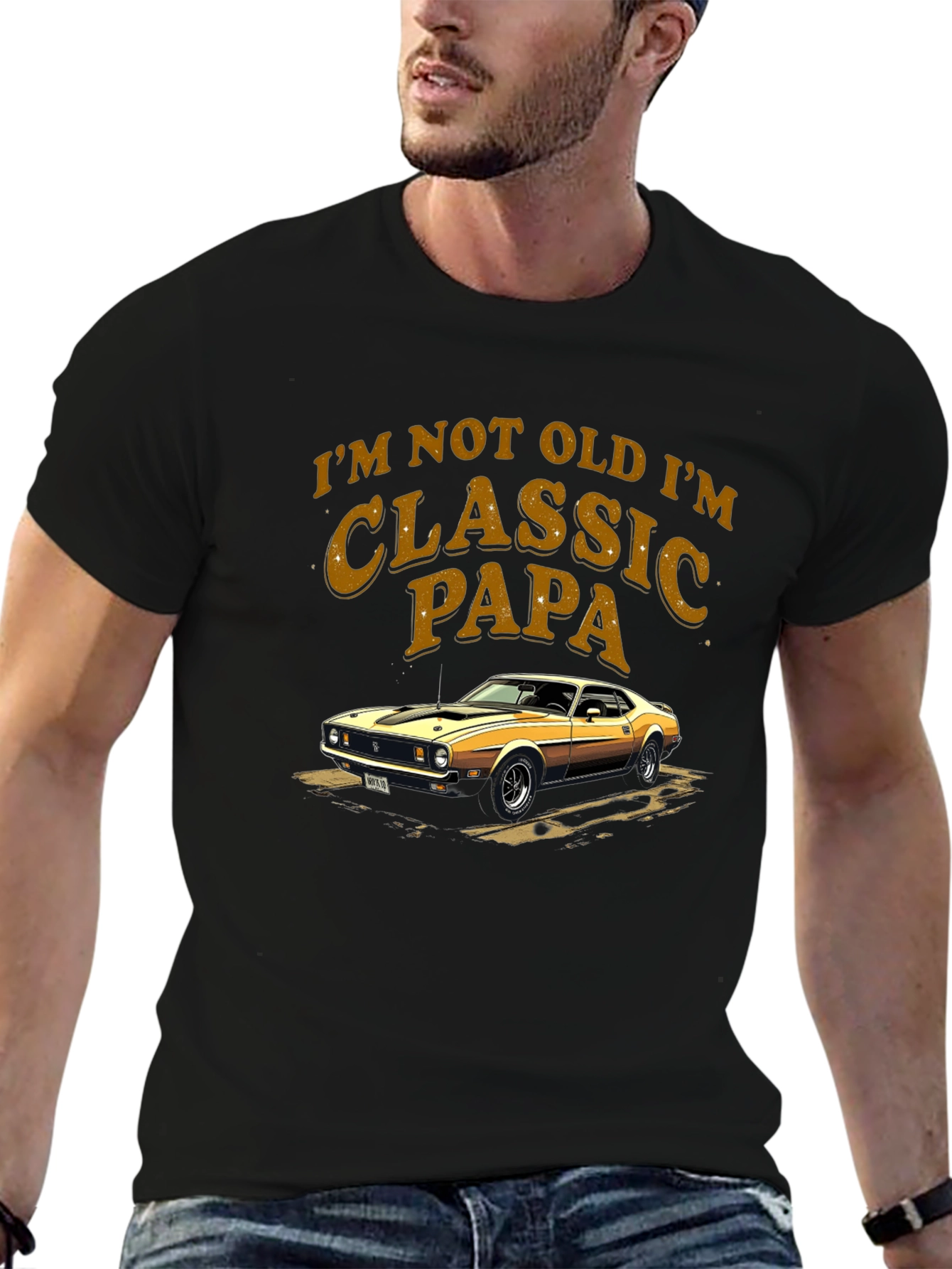 Classic Papa Car Graphic T-Shirt