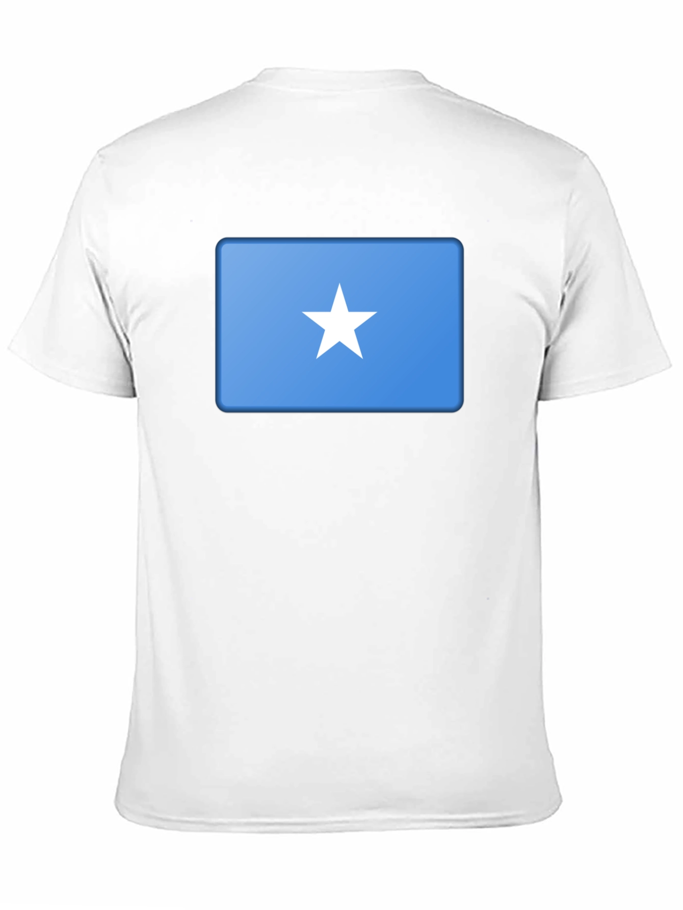 Somalia Flag Graphic Tee - Black Cotton T-Shirt