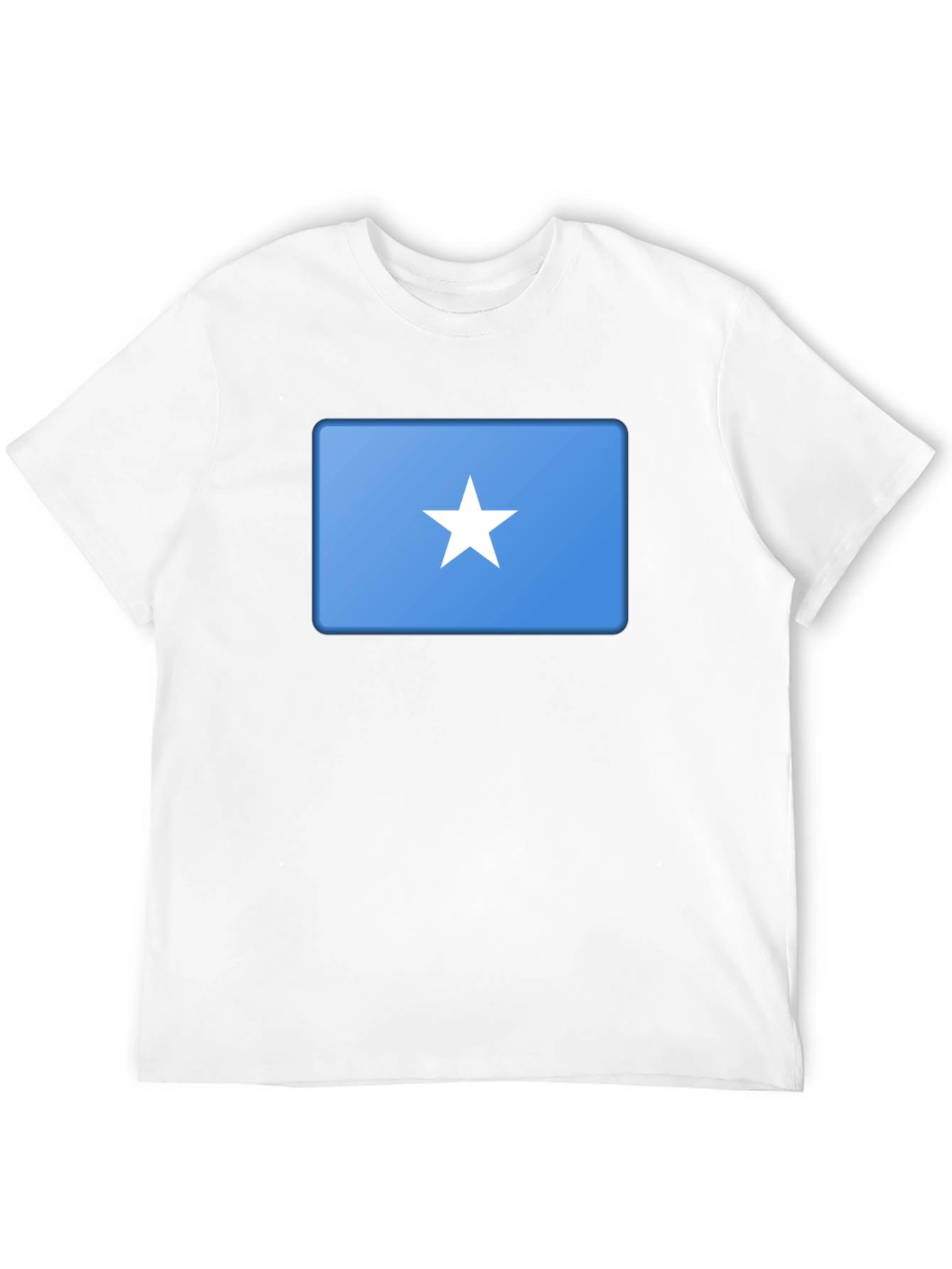 Somalia Flag Graphic Tee - Black Cotton T-Shirt
