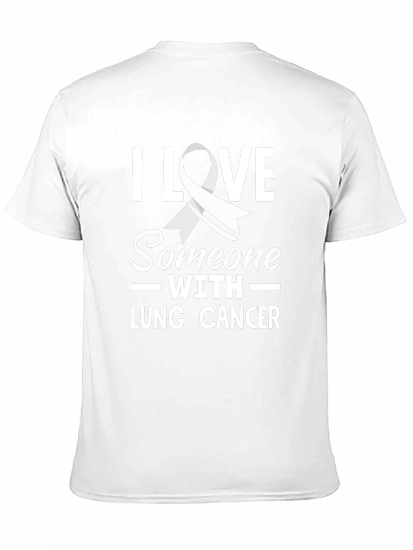 I Love Someone with Lung Cancer Awareness Ribbon T-Shirt