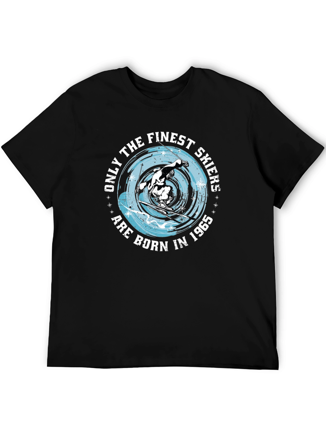 Finest Skiers Born in 1965 Black T-Shirt