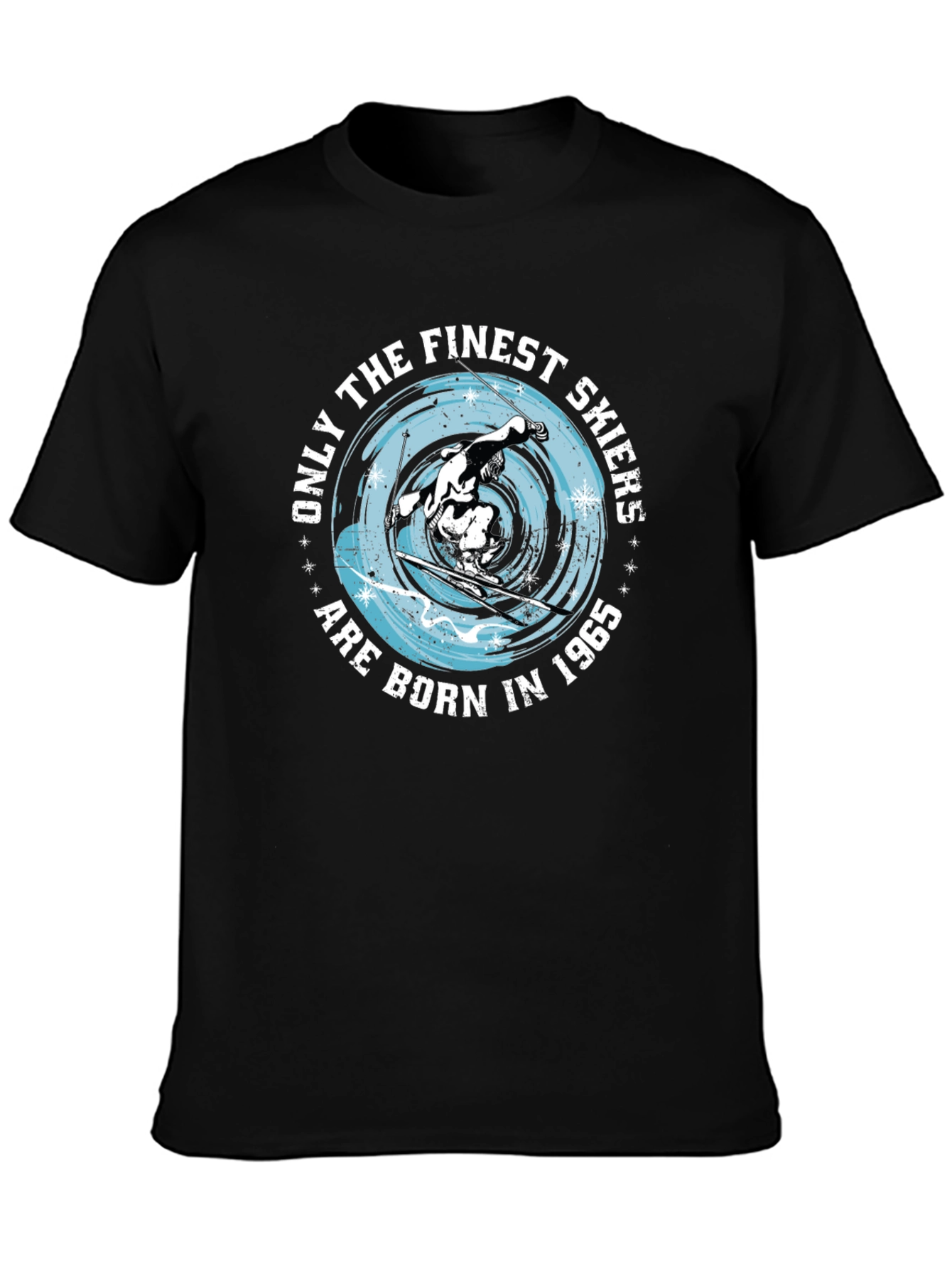 Finest Skiers Born in 1965 Black T-Shirt