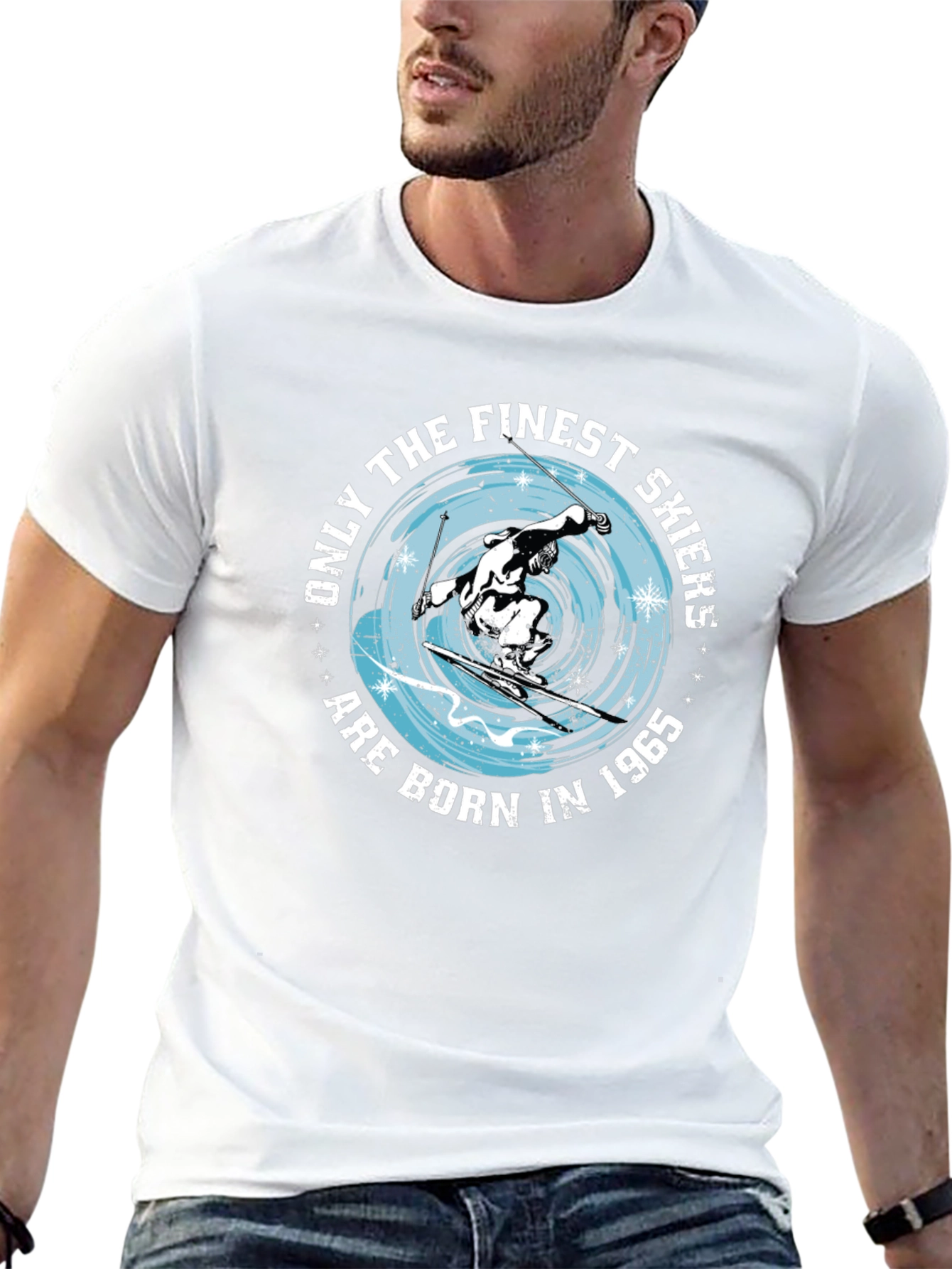 Finest Skiers Born in 1965 Black T-Shirt