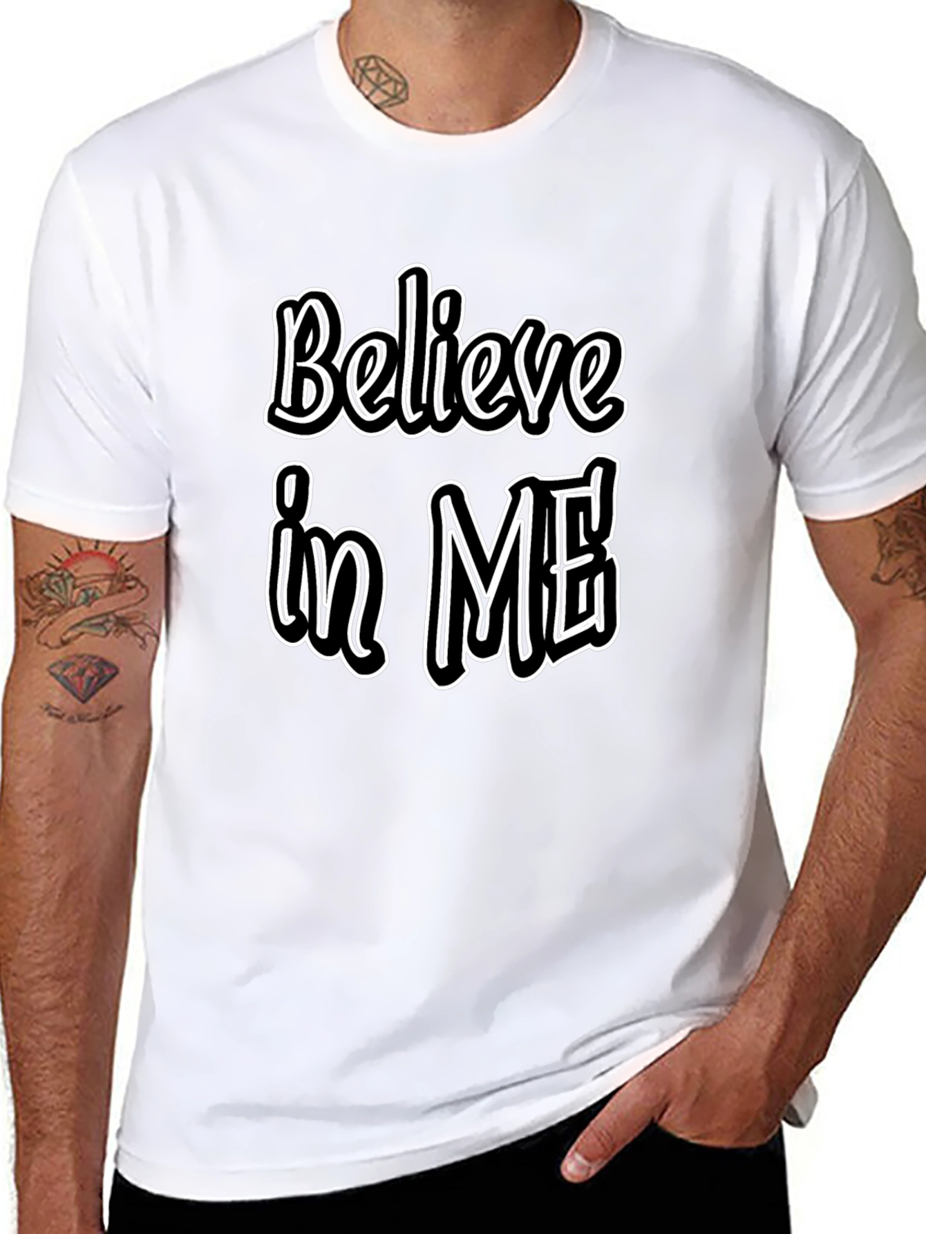 Believe In Me Graphic Tee - Stylish Menswear