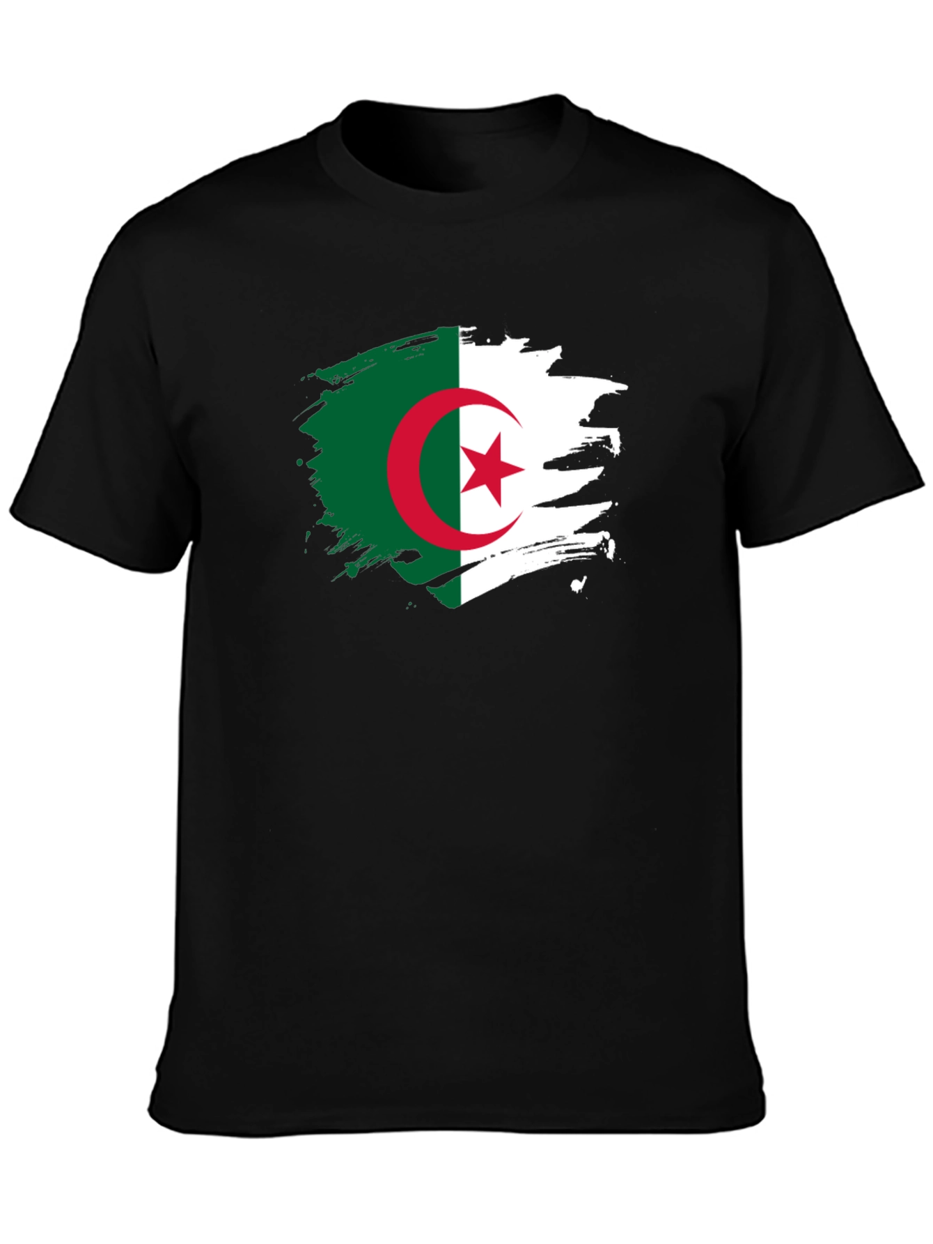 Algeria Flag Black T-Shirt - Show Your Pride!