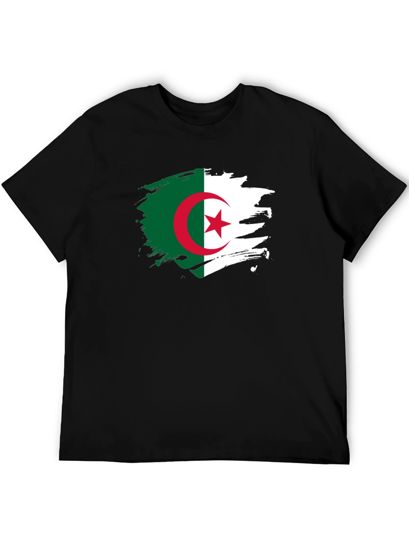 Algeria Flag Black T-Shirt - Show Your Pride!
