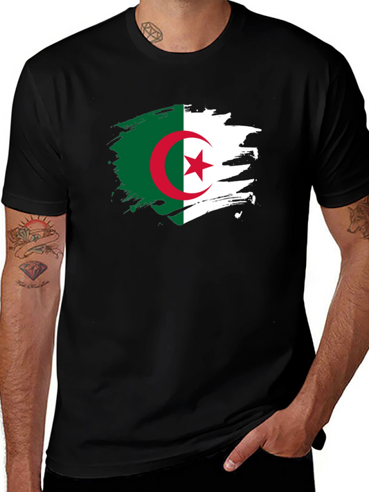 Algeria Flag Black T-Shirt - Show Your Pride!