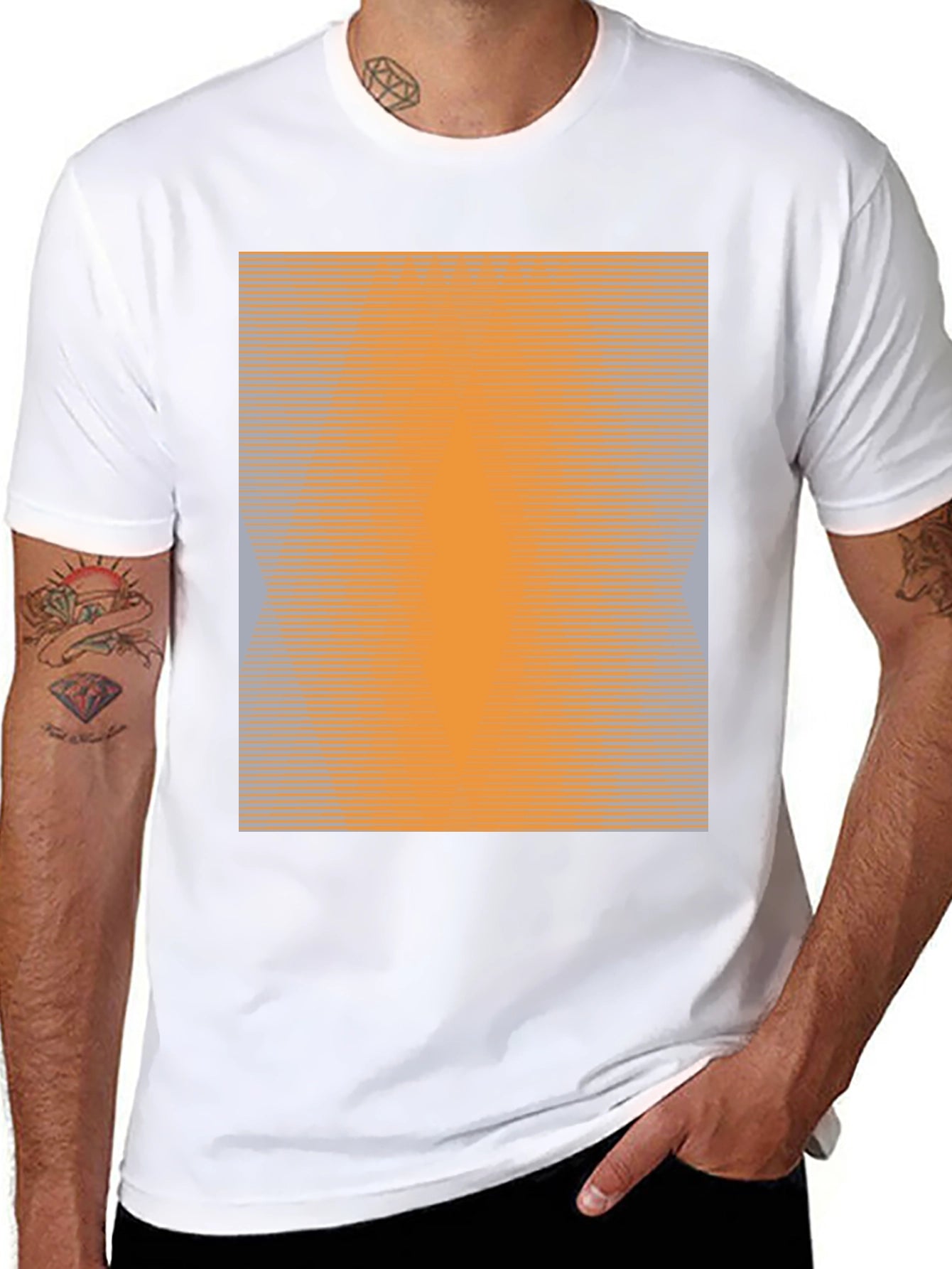 Gradient Pattern Black T-Shirt - Modern Casual Wear