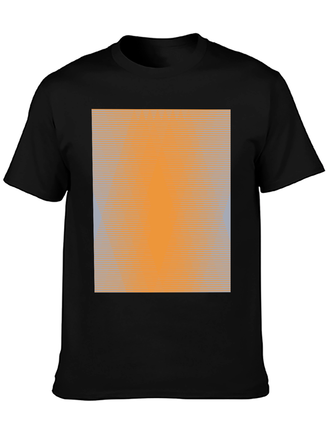 Gradient Pattern Black T-Shirt - Modern Casual Wear