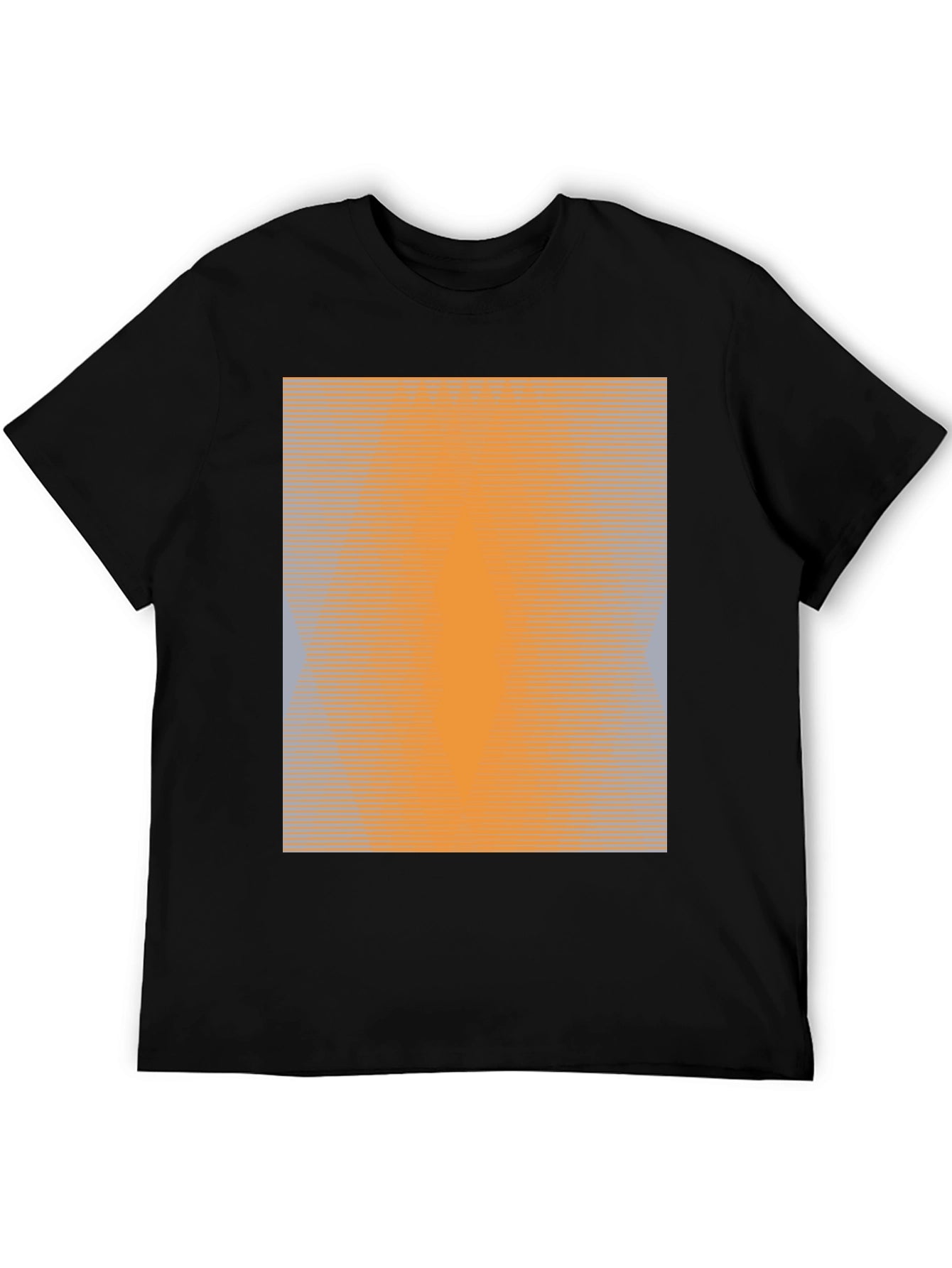 Gradient Pattern Black T-Shirt - Modern Casual Wear