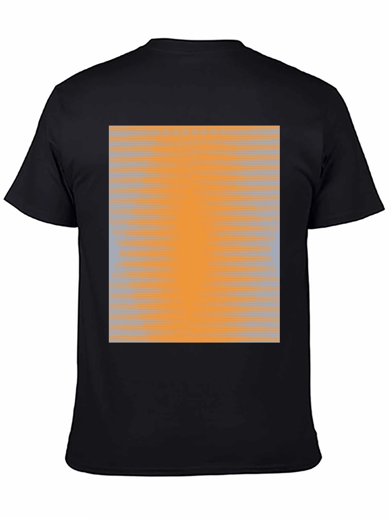 Gradient Pattern Black T-Shirt - Modern Casual Wear