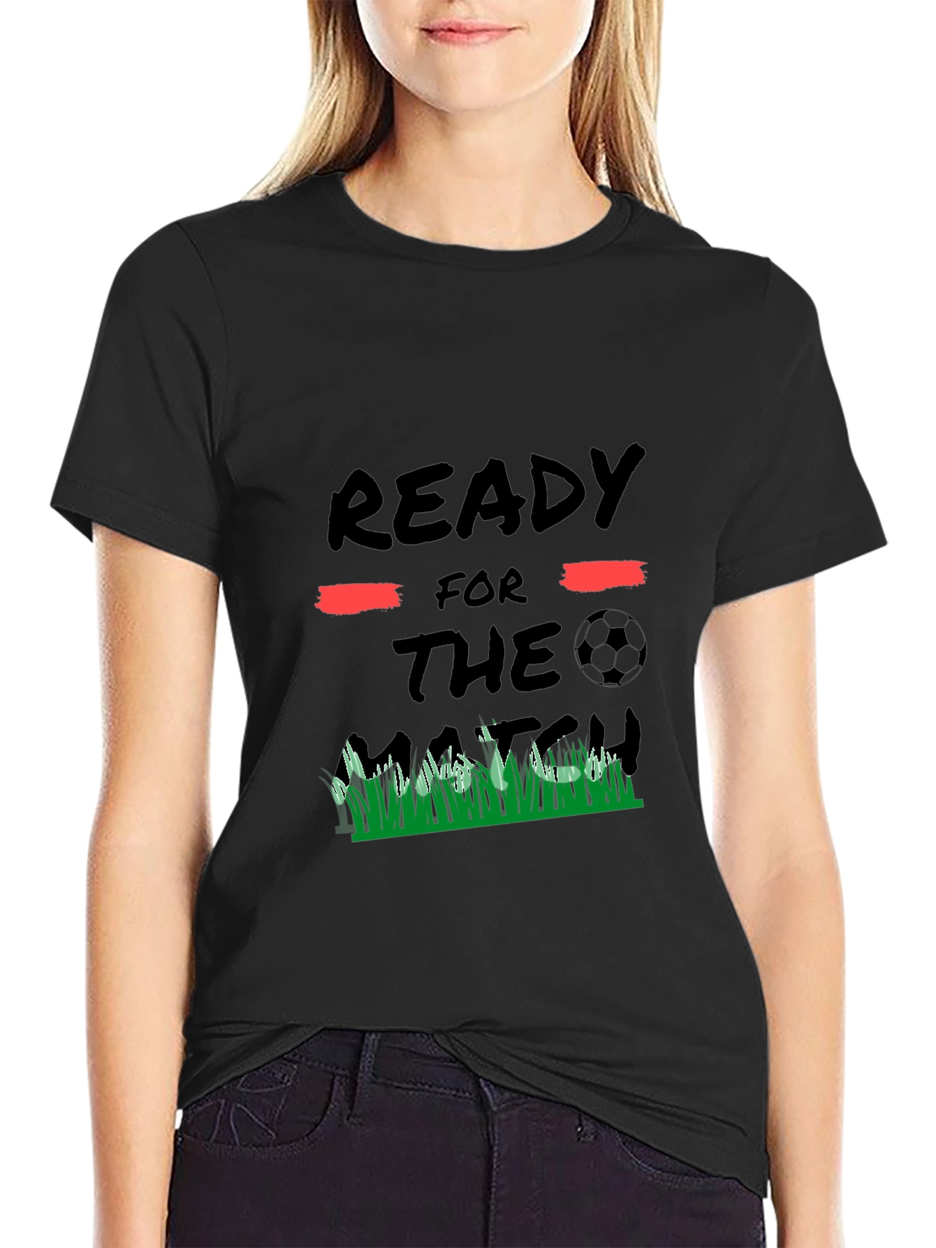 Ready for the Match Black Graphic Tee