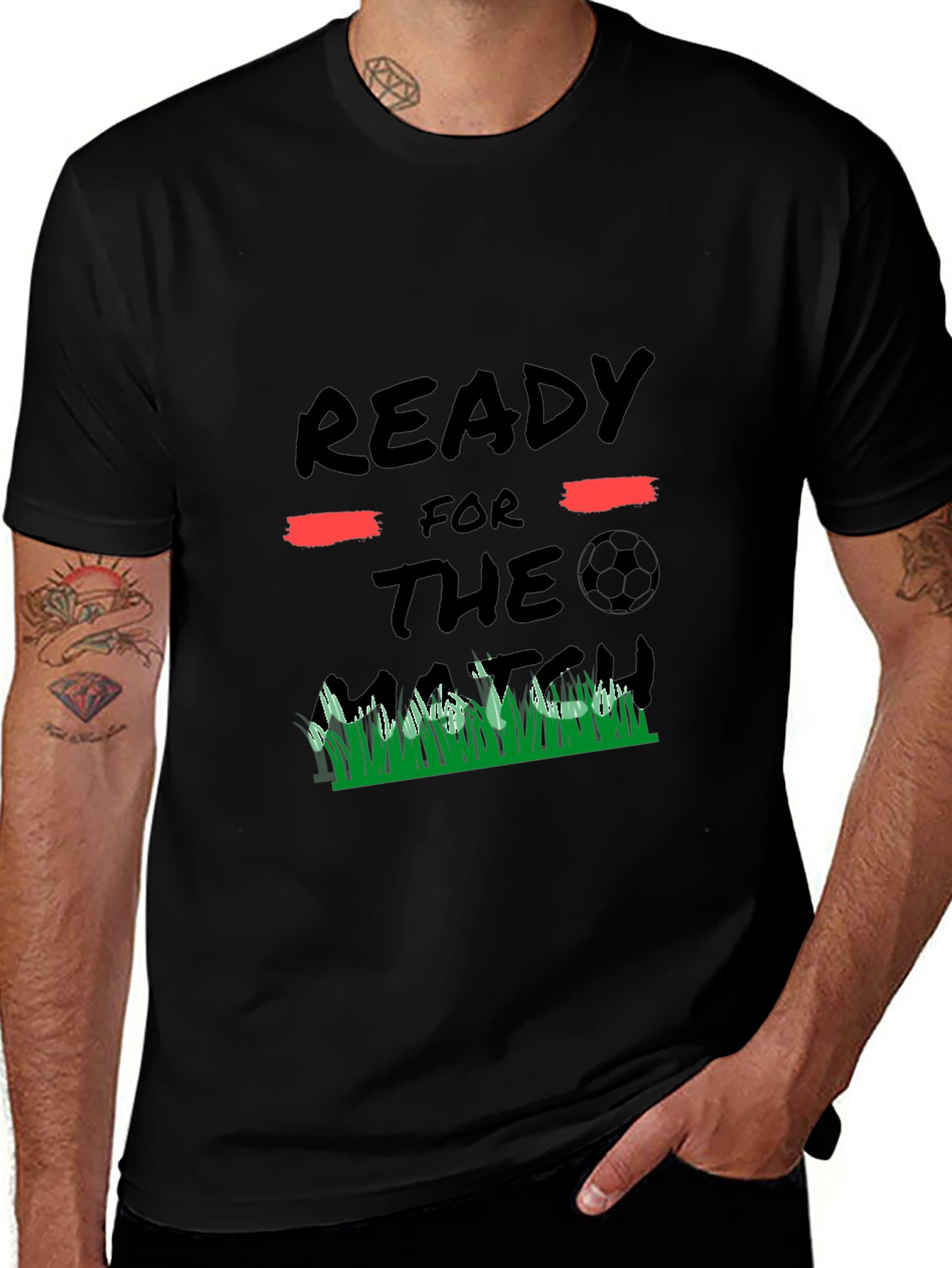 Ready for the Match Black Graphic Tee
