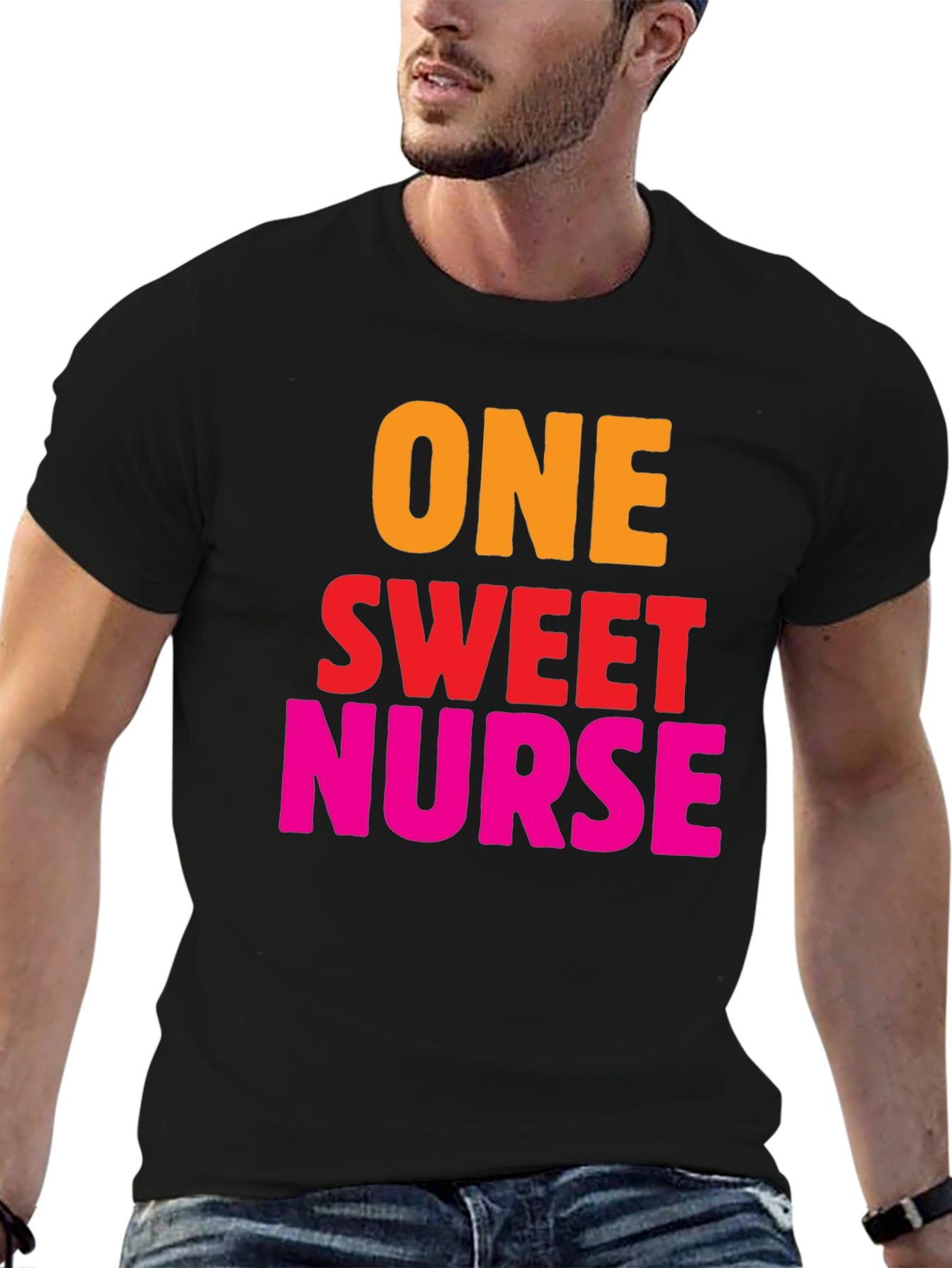 One Sweet Nurse Graphic Tee - Black T-Shirt