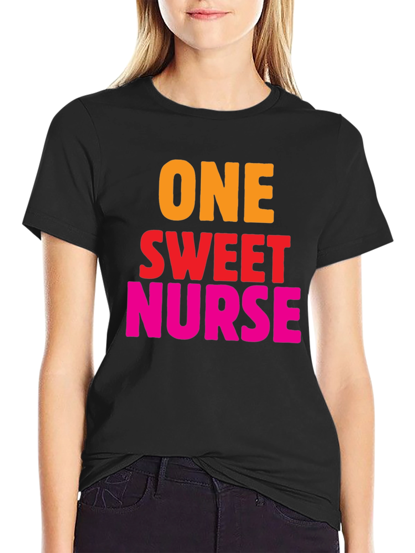 One Sweet Nurse Graphic Tee - Black T-Shirt