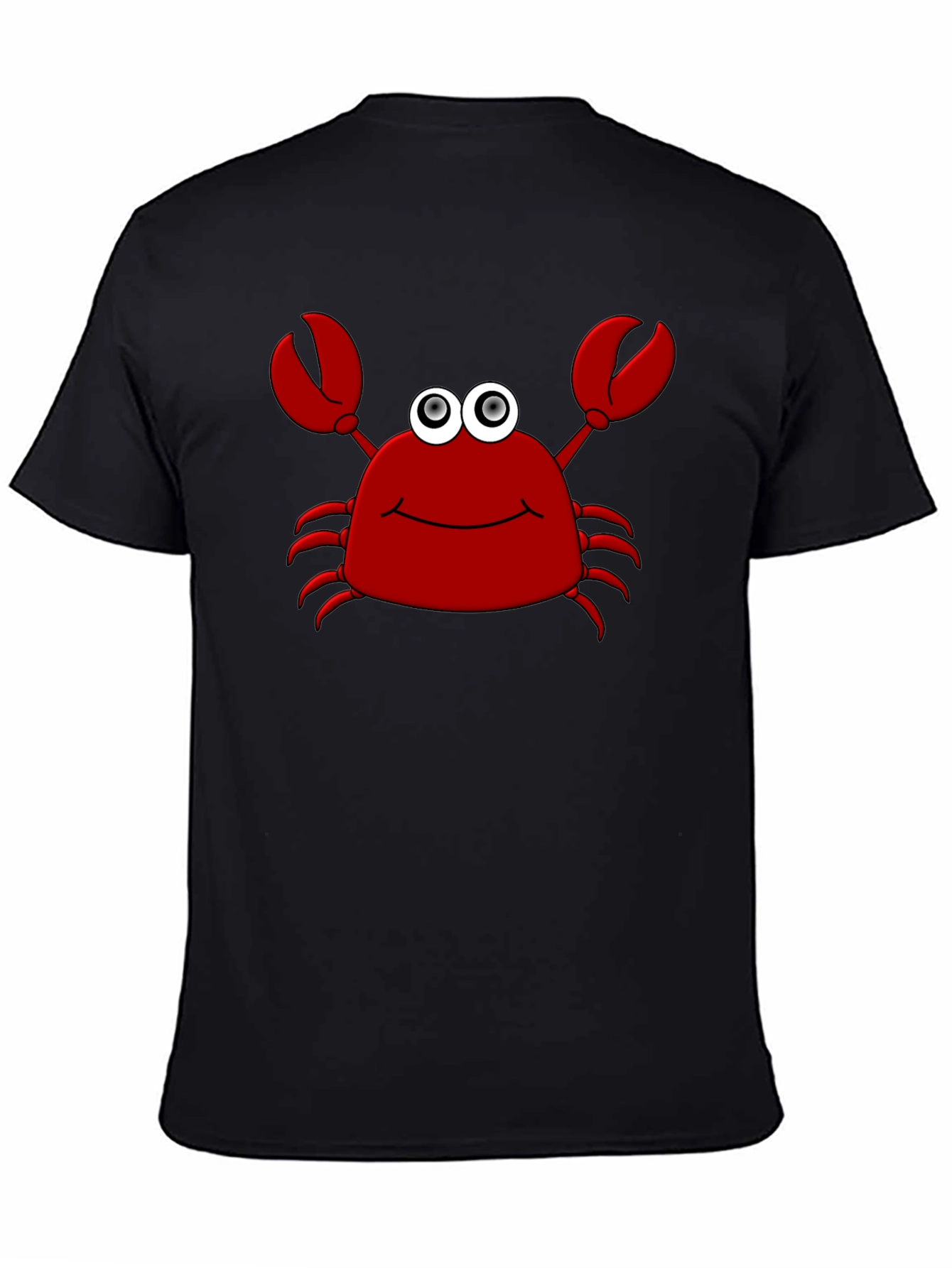 Funny Crab Graphic T-Shirt - Black Cotton Tee