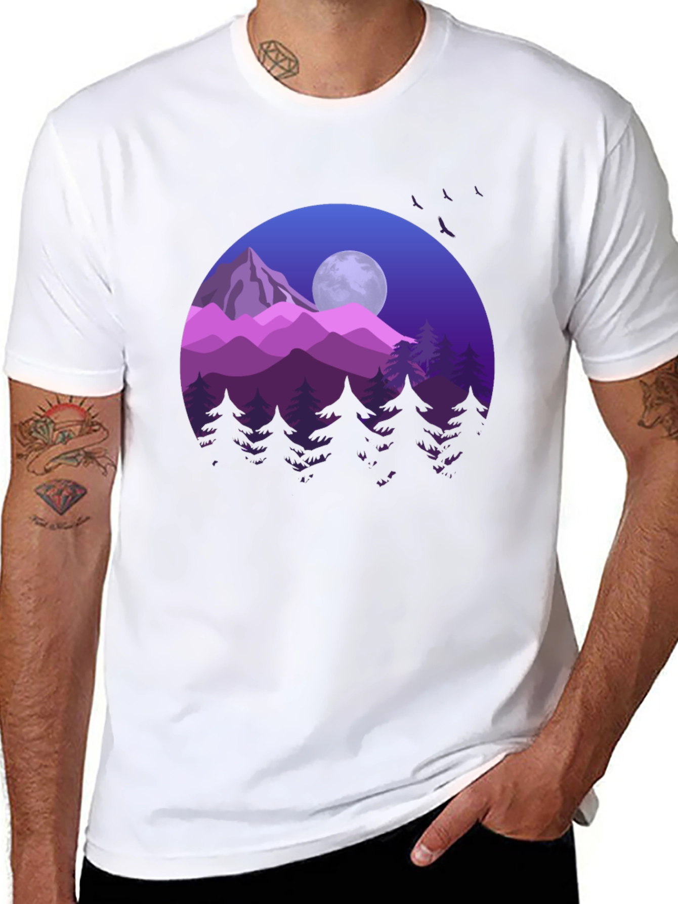 Mountain Nightscape Graphic Tee