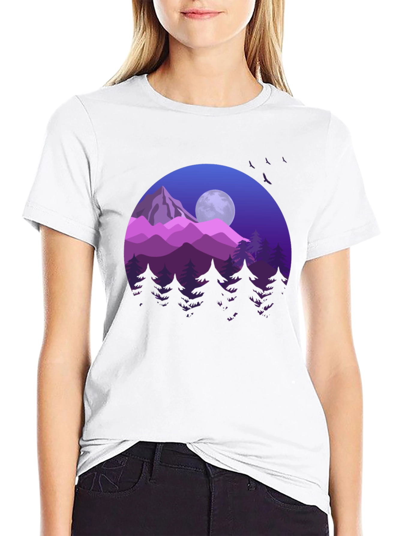 Mountain Nightscape Graphic Tee