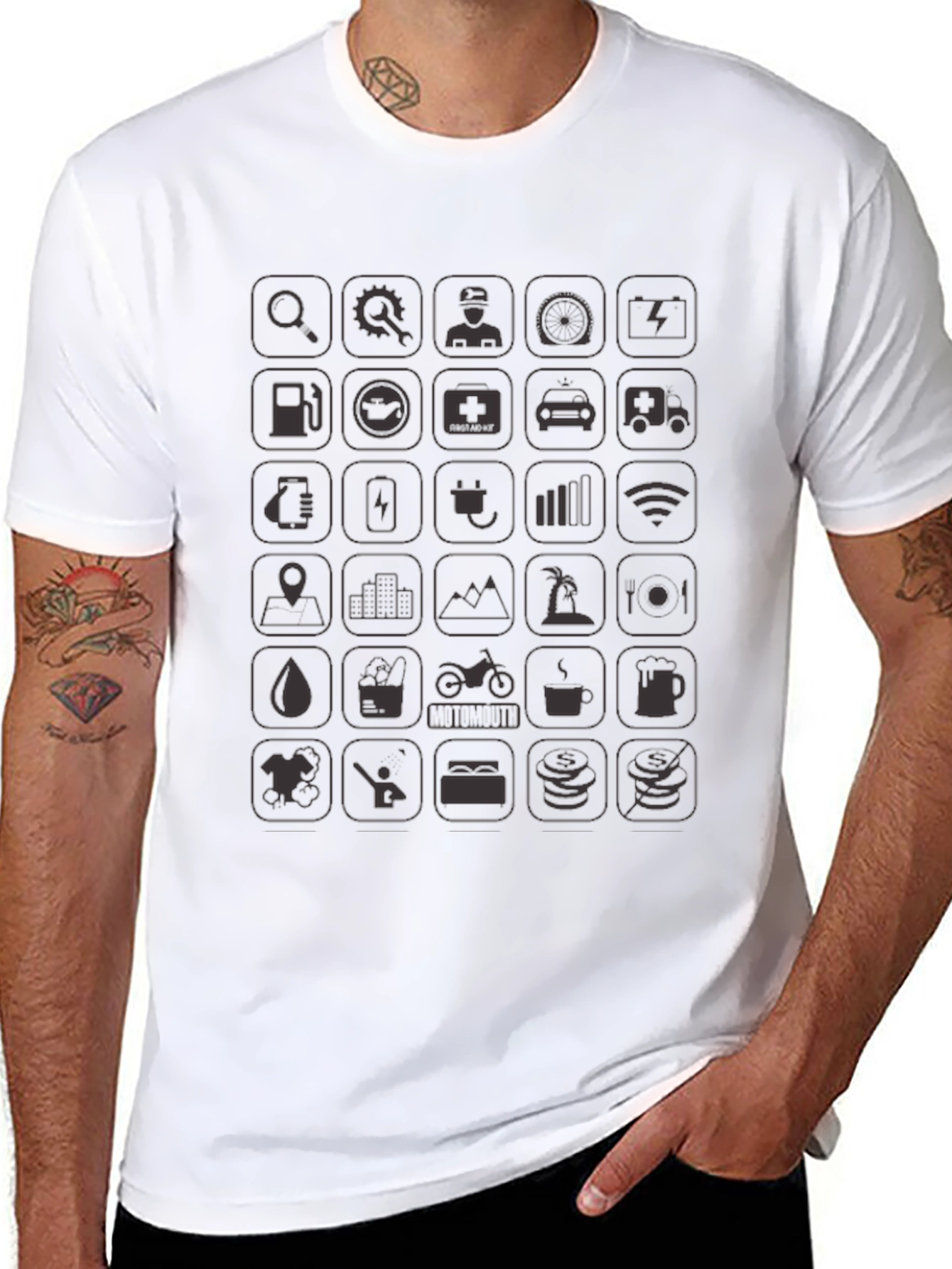Iconic Life Style Black T-Shirt