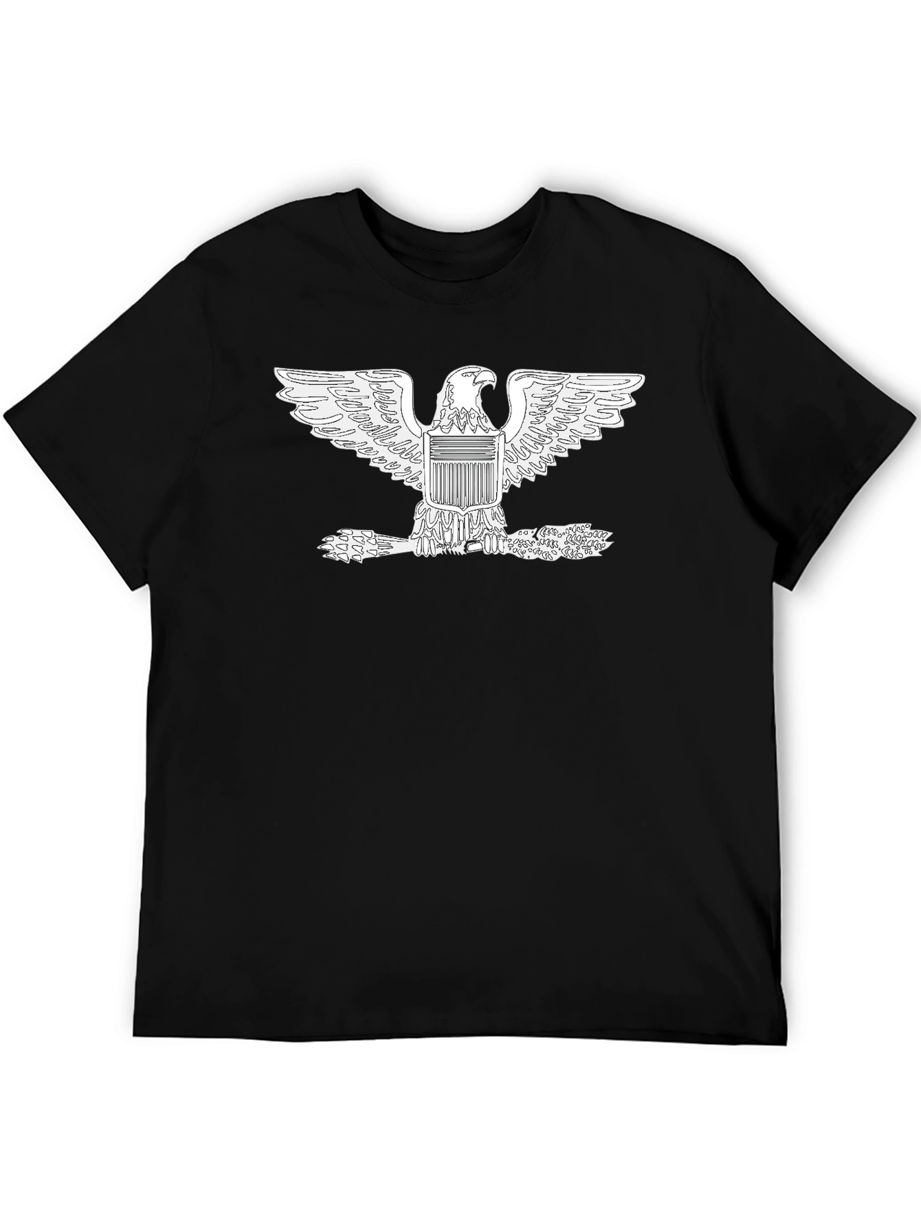 American Eagle Graphic Tee - Black Cotton Comfort