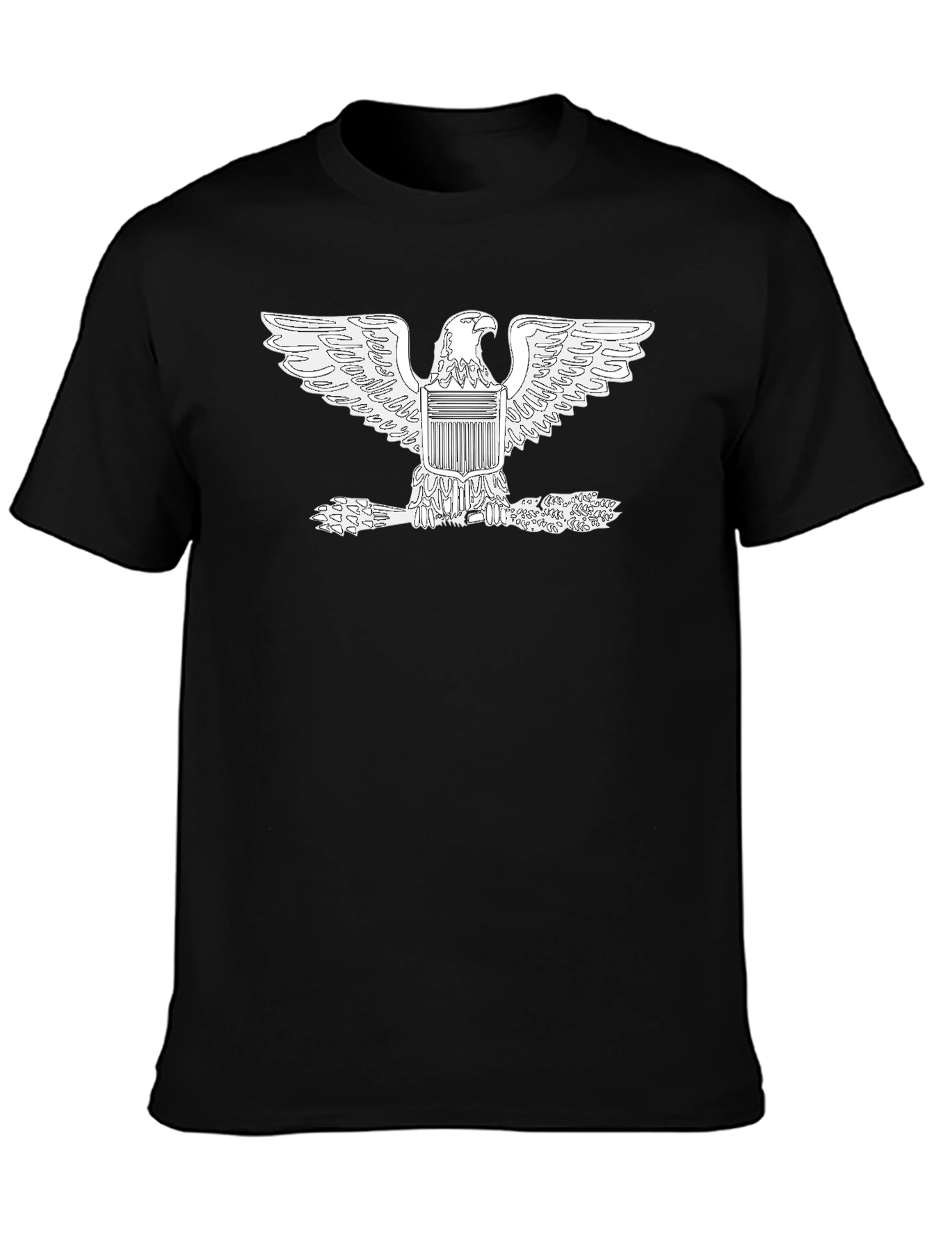 American Eagle Graphic Tee - Black Cotton Comfort