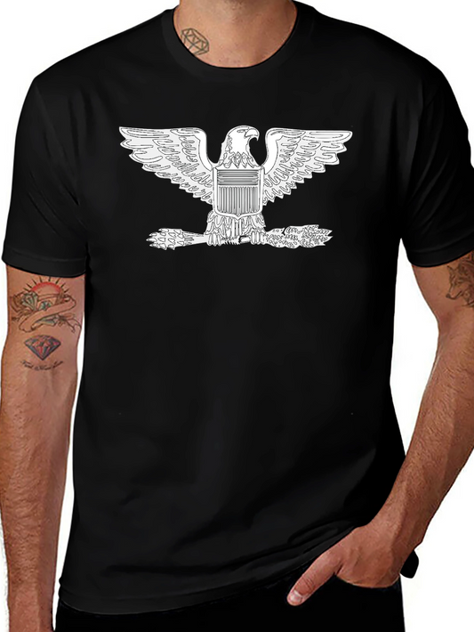 American Eagle Graphic Tee - Black Cotton Comfort