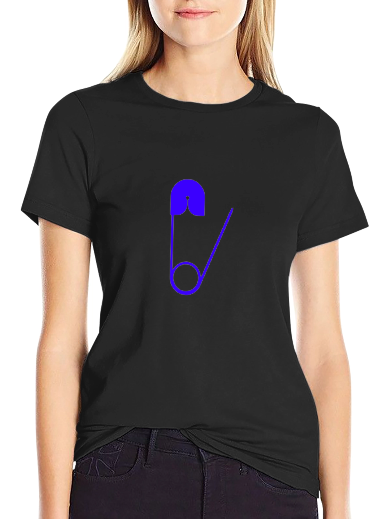 Modern Safety Pin Graphic T-Shirt