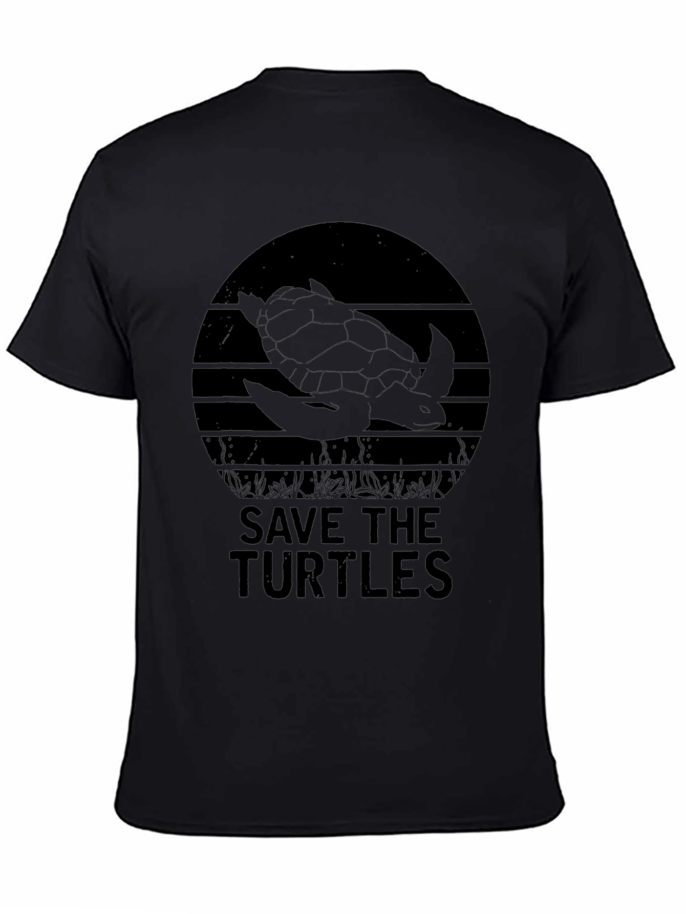 Save the Turtles Graphic Tee - Black