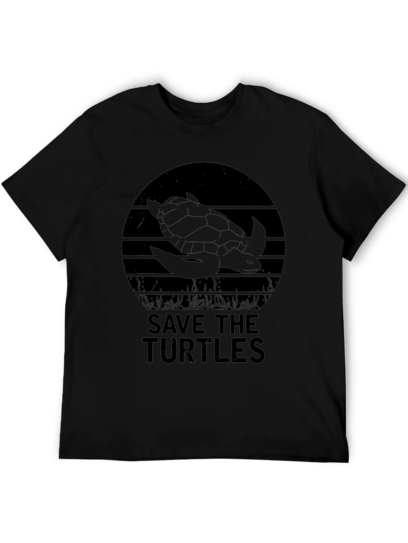 Save the Turtles Graphic Tee - Black