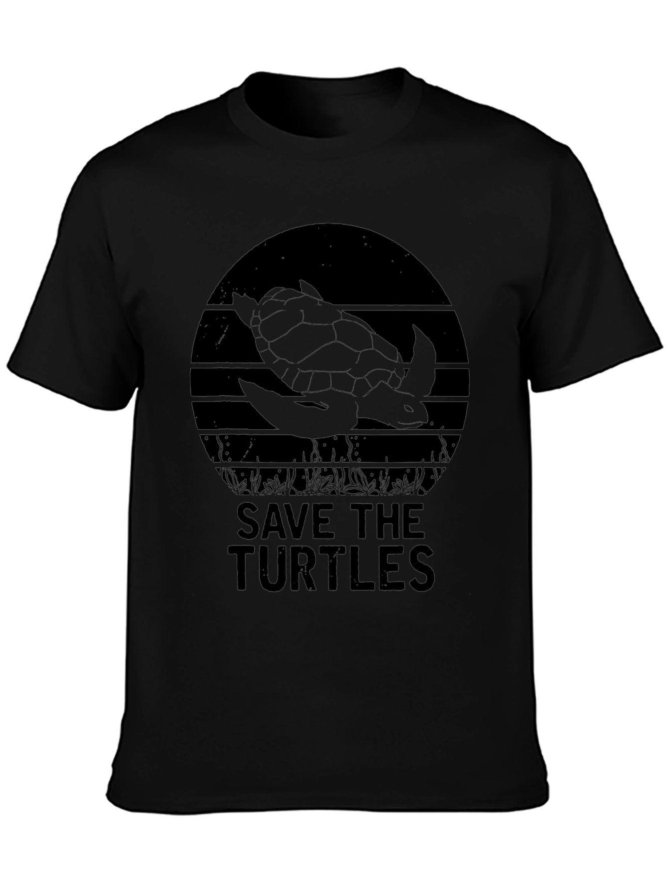 Save the Turtles Graphic Tee - Black