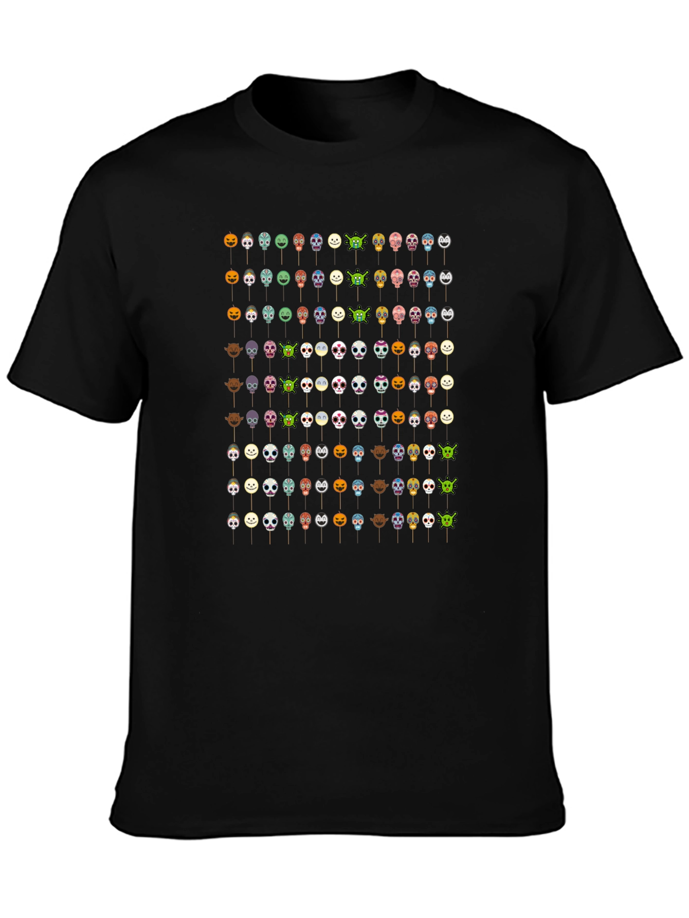 Emoji Faces Black T-Shirt Novelty