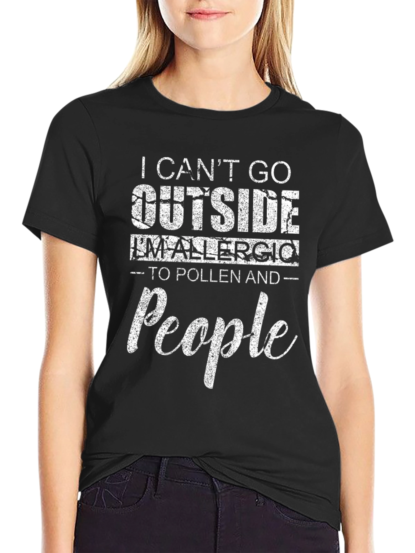 Funny Allergic to People T-Shirt